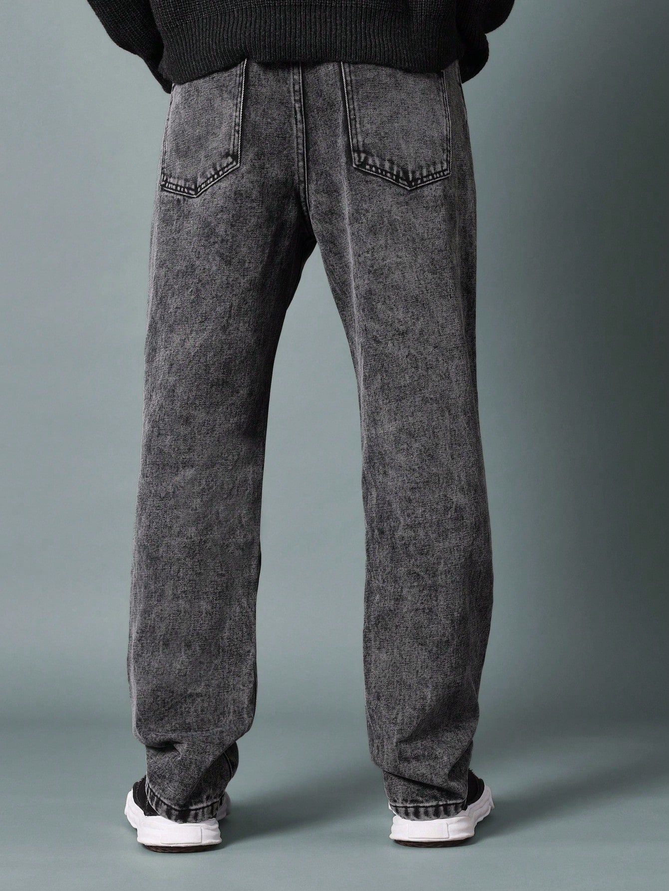 Straight Fit Acid Wash Jean