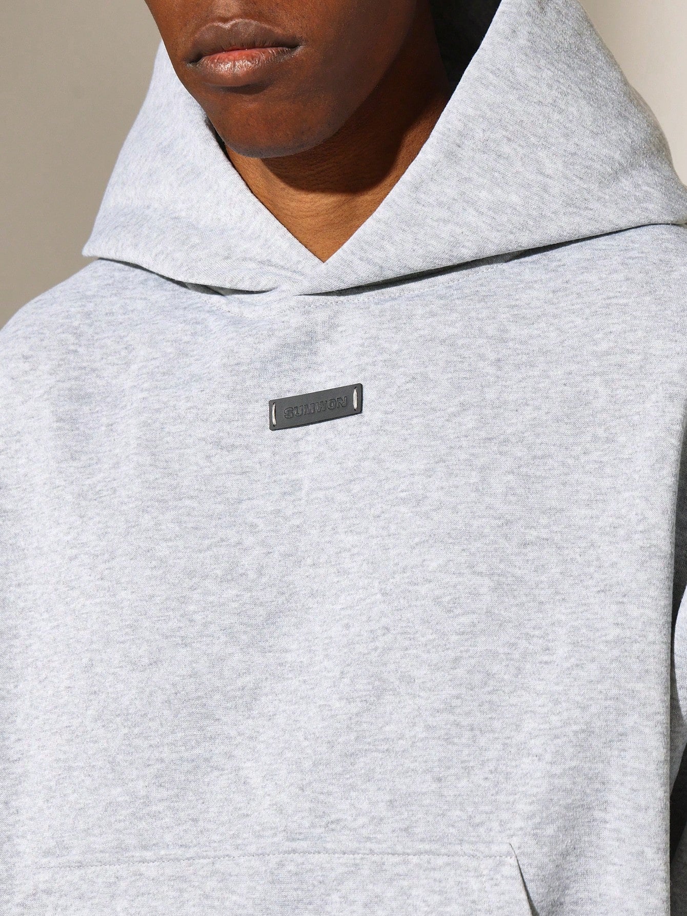 Oversized Fit Overhead Hoodie With Graphic Print