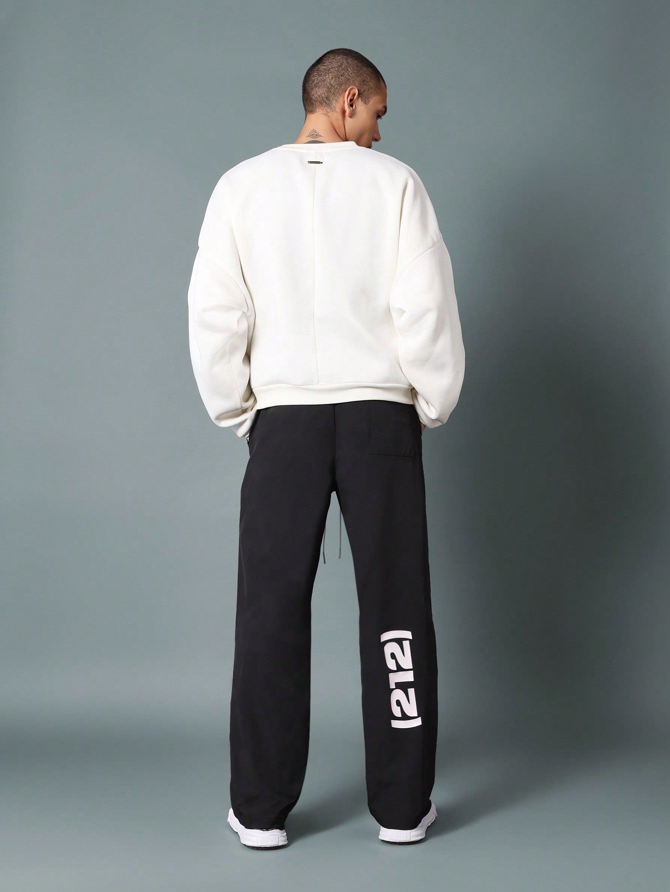 Straight Fit Nylon Pant With Graphic Print