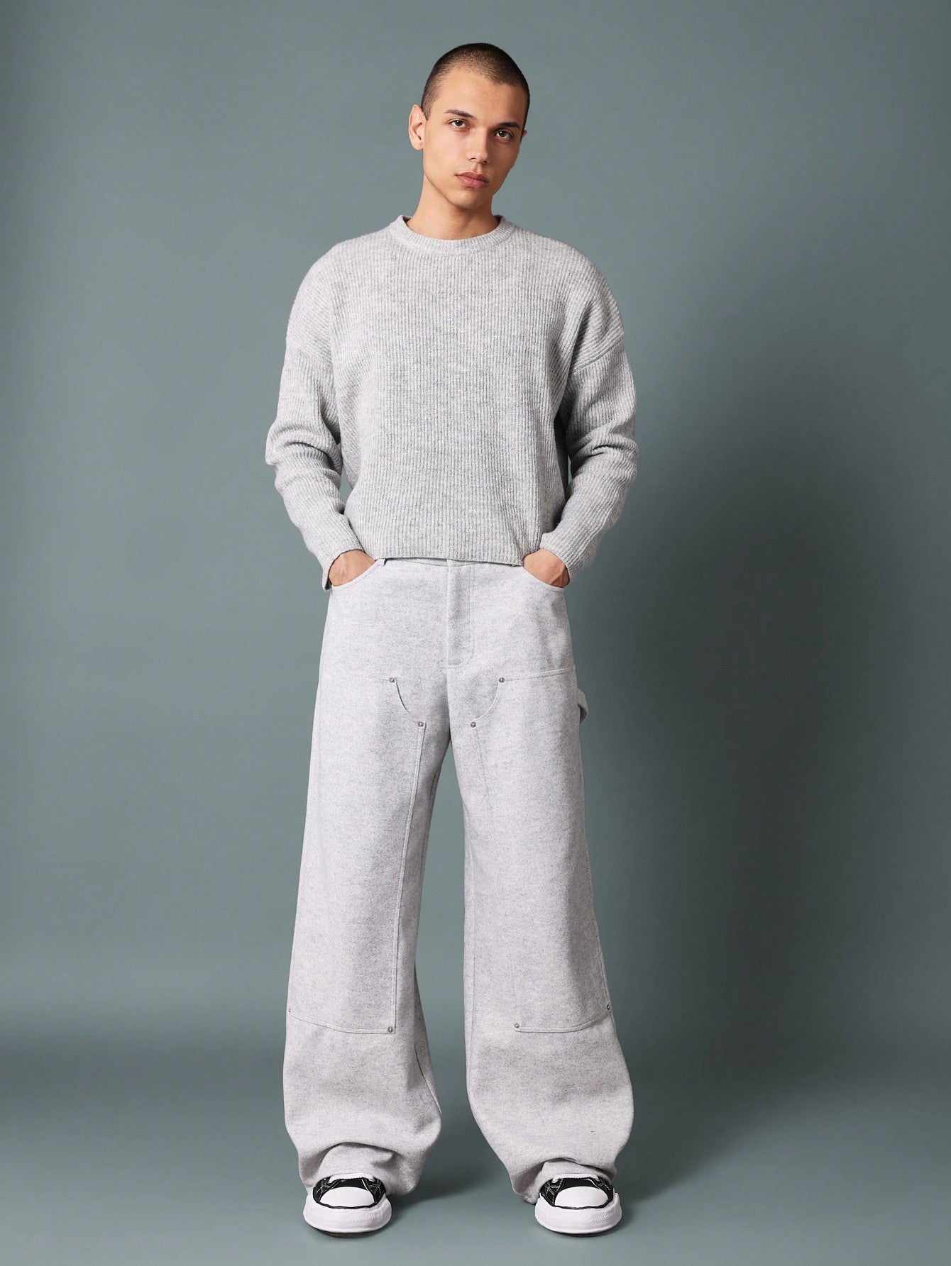 Straight Fit Carpenter Jean Style Sweatpants