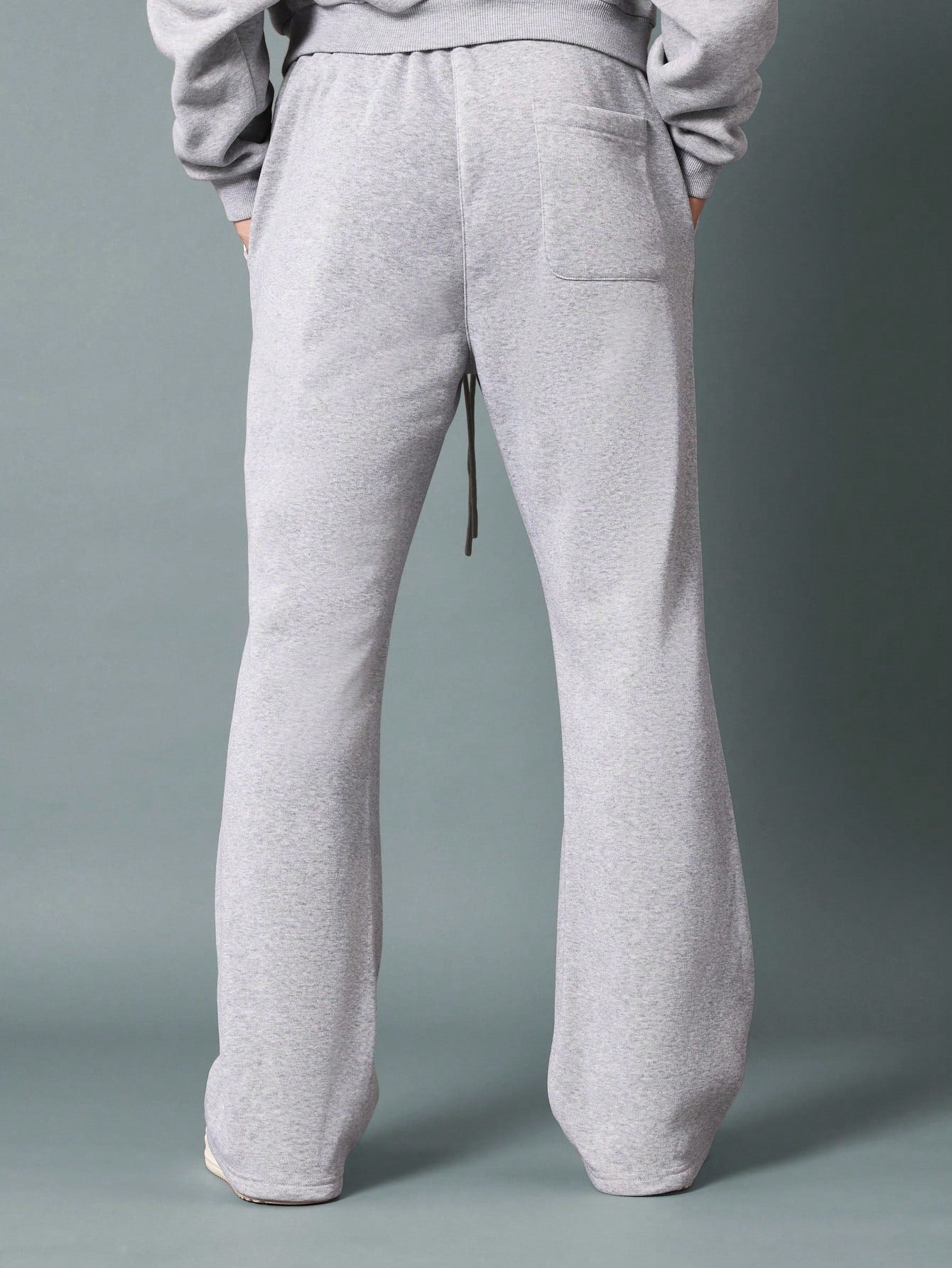 Flare Fit Sweatpants With Split Hem And Logo Embroidery