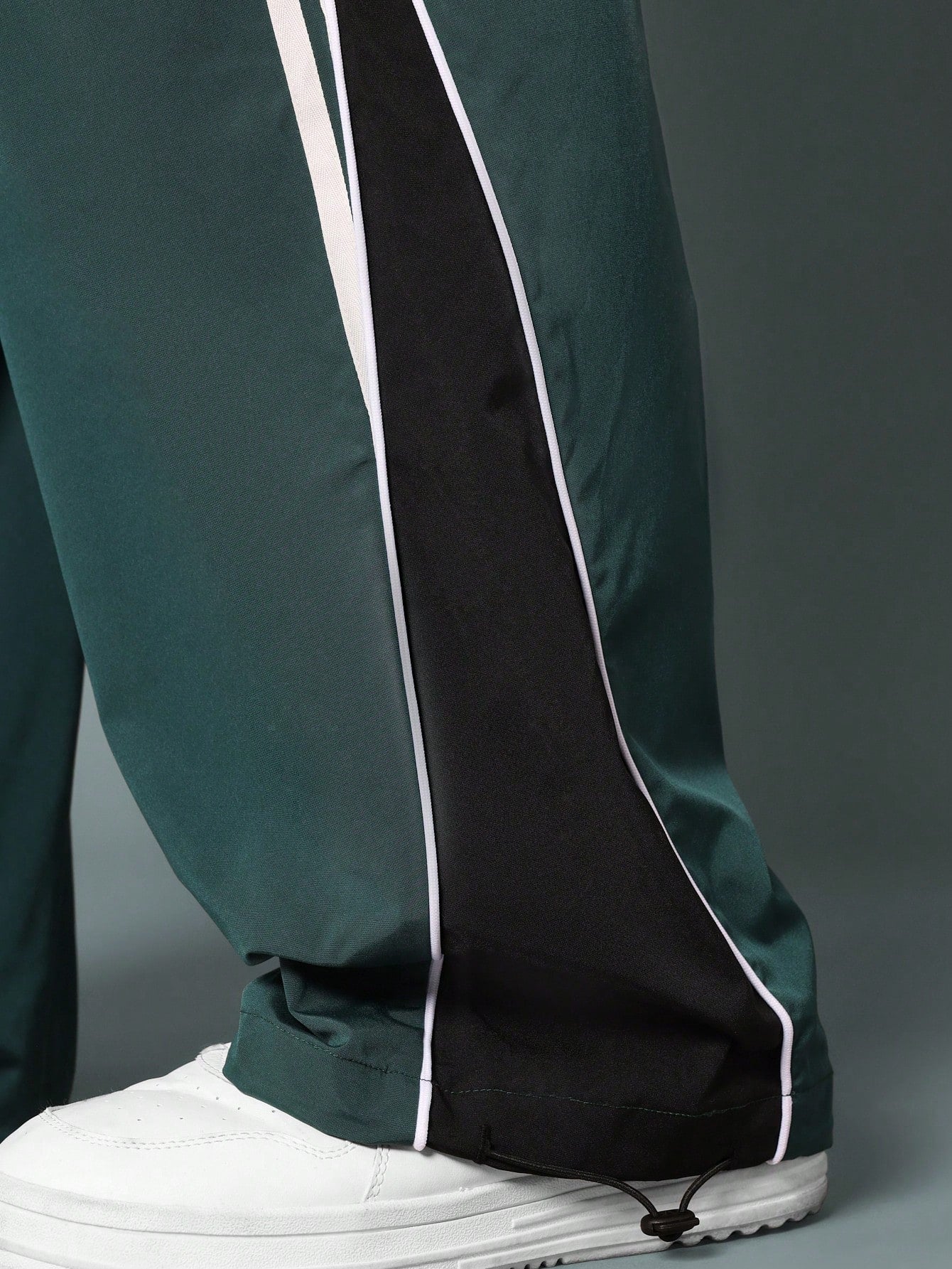 Straight Fit Parachute Pant With Stripe Tape & Colour Blocking