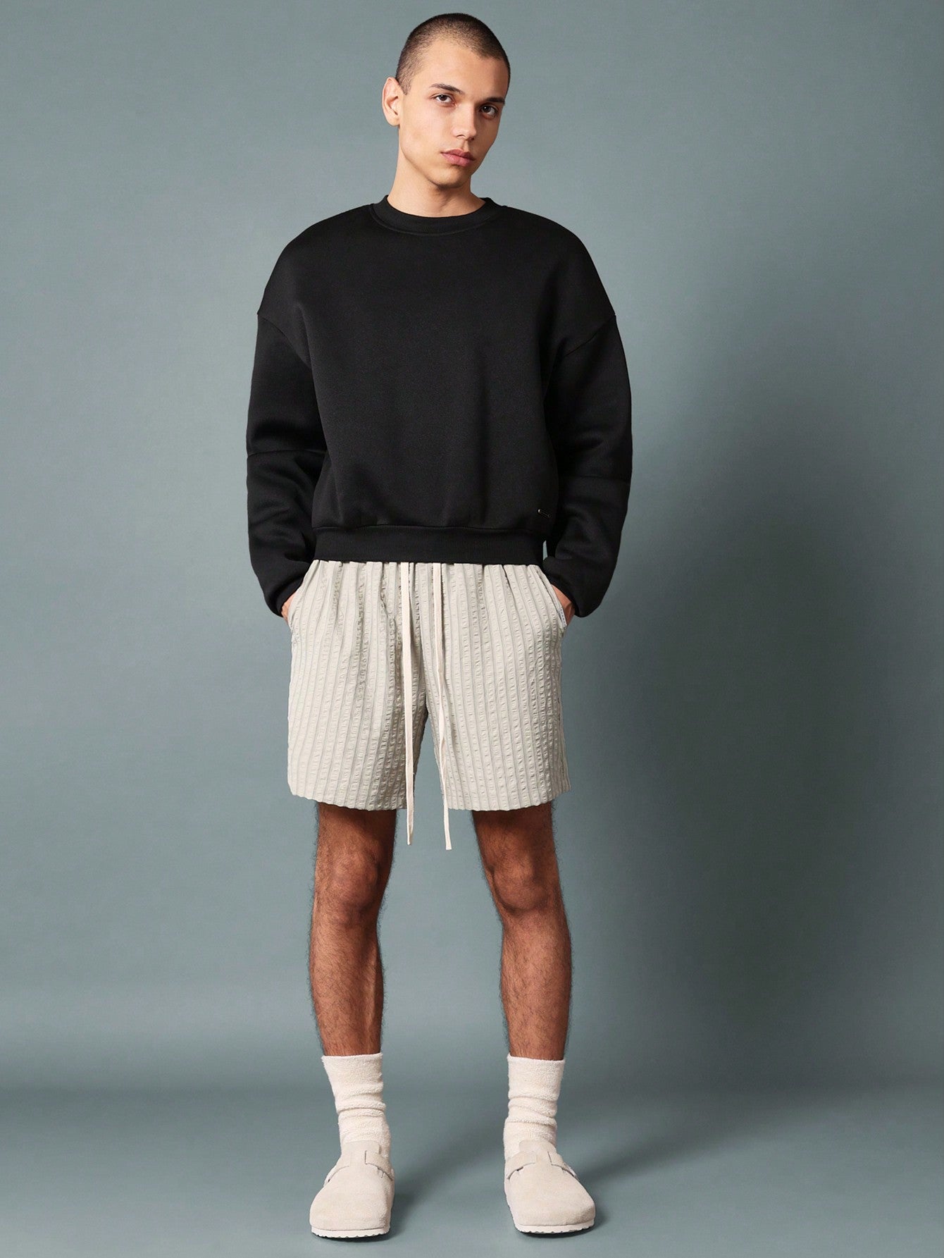 Regular Fit Pull On Stripe Shorts