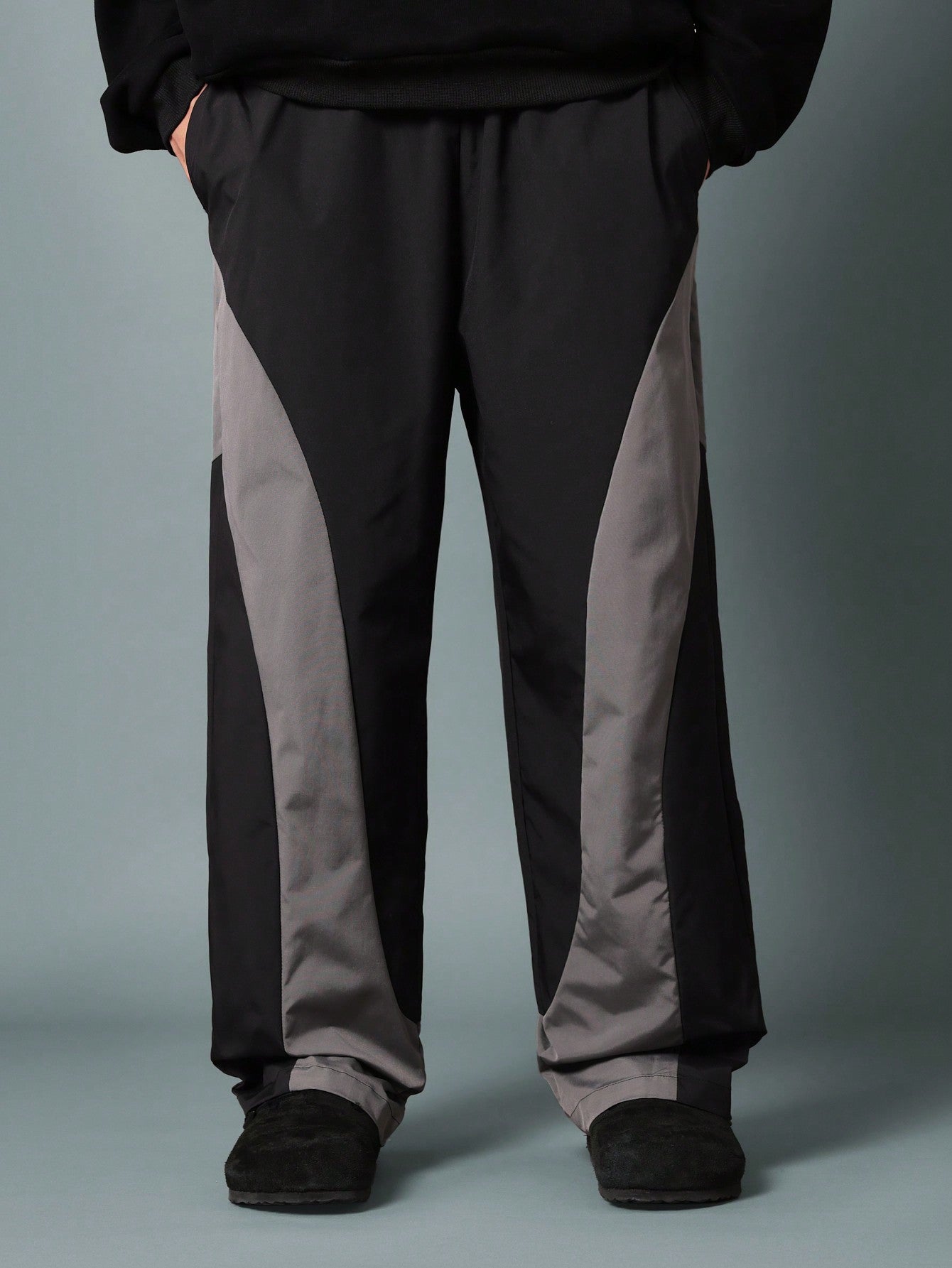 Straight Fit Colour Block Parachute Pant