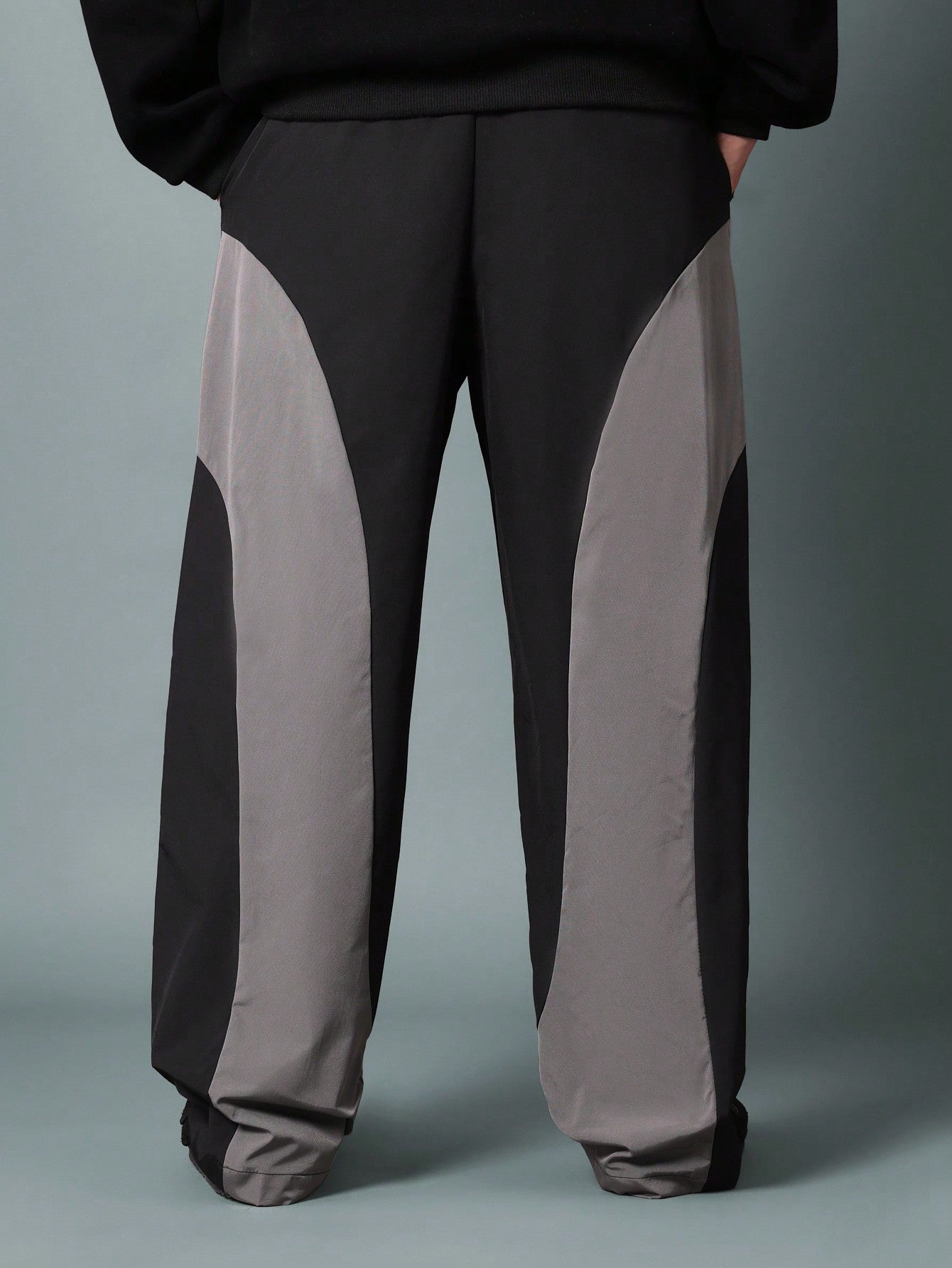 Straight Fit Colour Block Parachute Pant