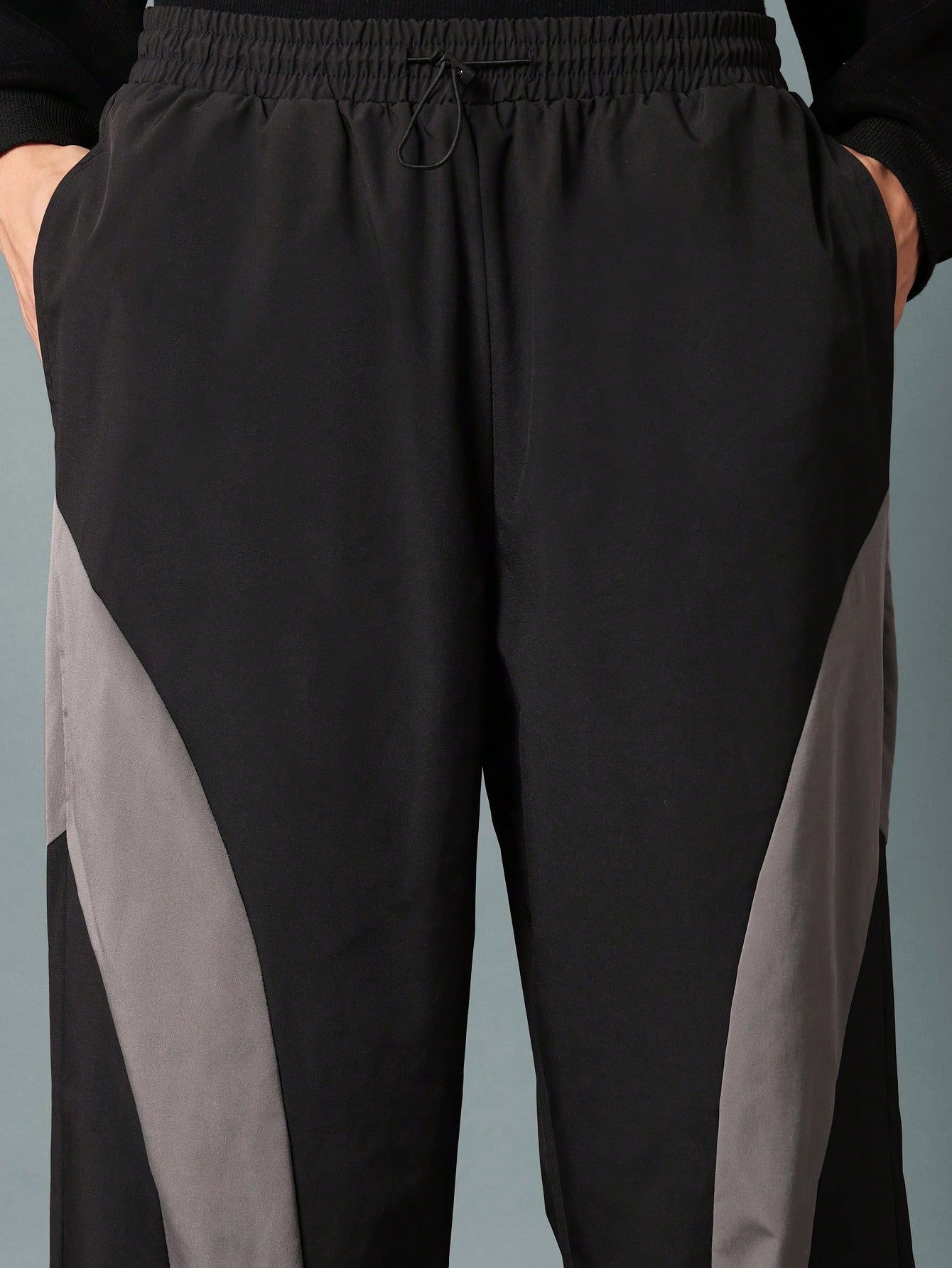 Straight Fit Colour Block Parachute Pant