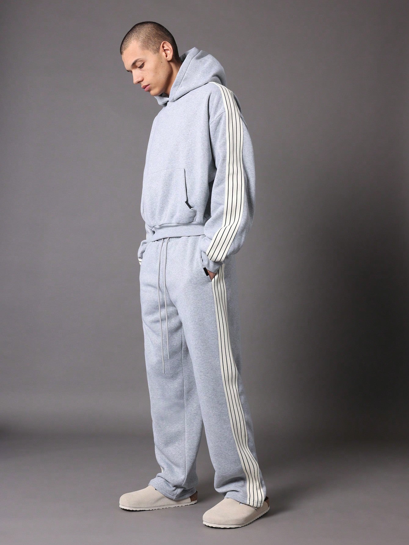 Regular Fit Hoodie And Straight Leg Drop Crotch Jogger 2 Piece Set