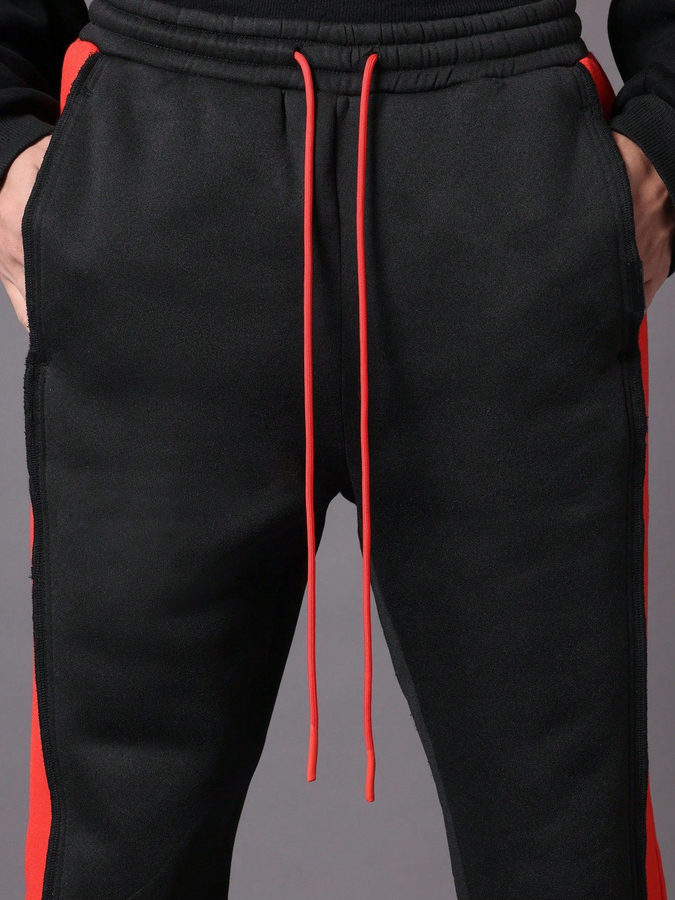 Flare Fit Colour Block Panel Sweatpants With Drawstrings