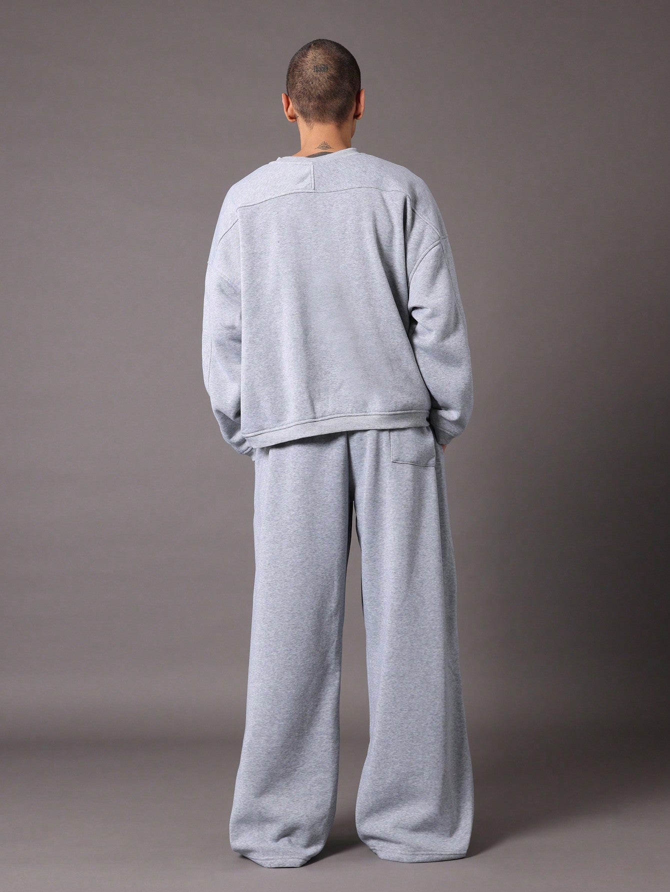 Wide Leg Jogger With Pleat & Drawstrings