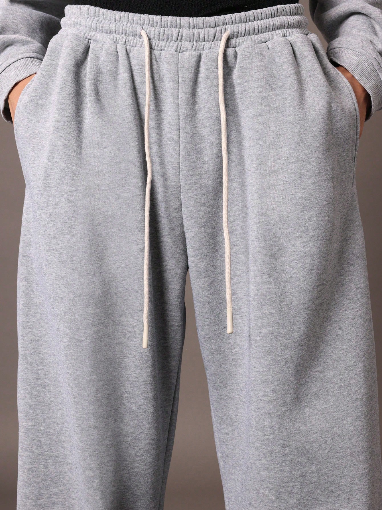 Wide Leg Jogger With Pleat & Drawstrings