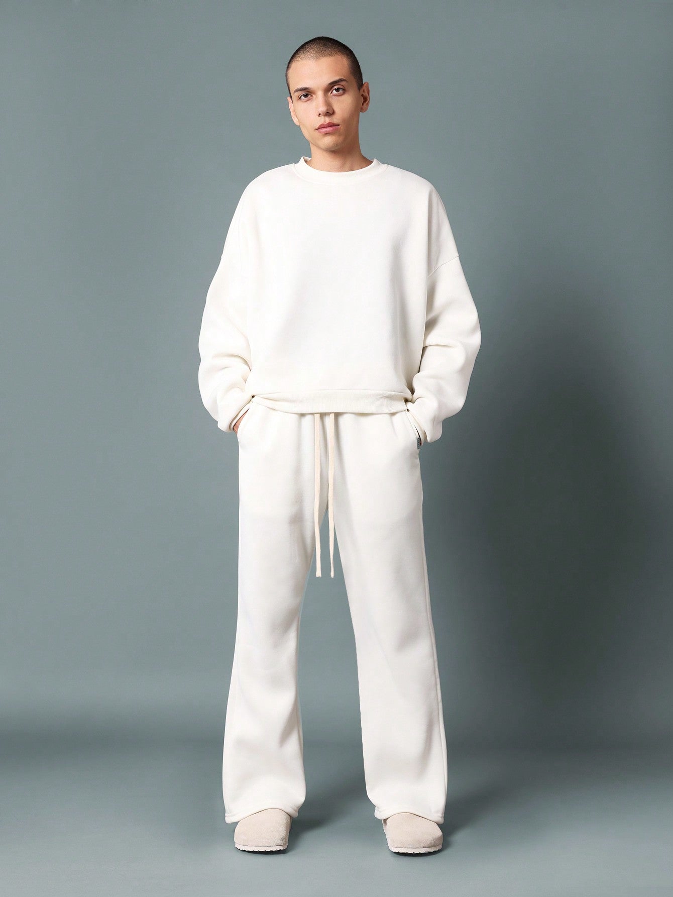 Flare Fit Sweatpants With Drawcords