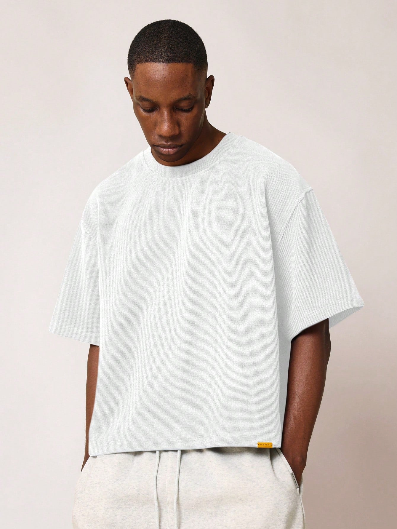 Boxy Fit Super Premium Heavyweight Essential Waffle Tee