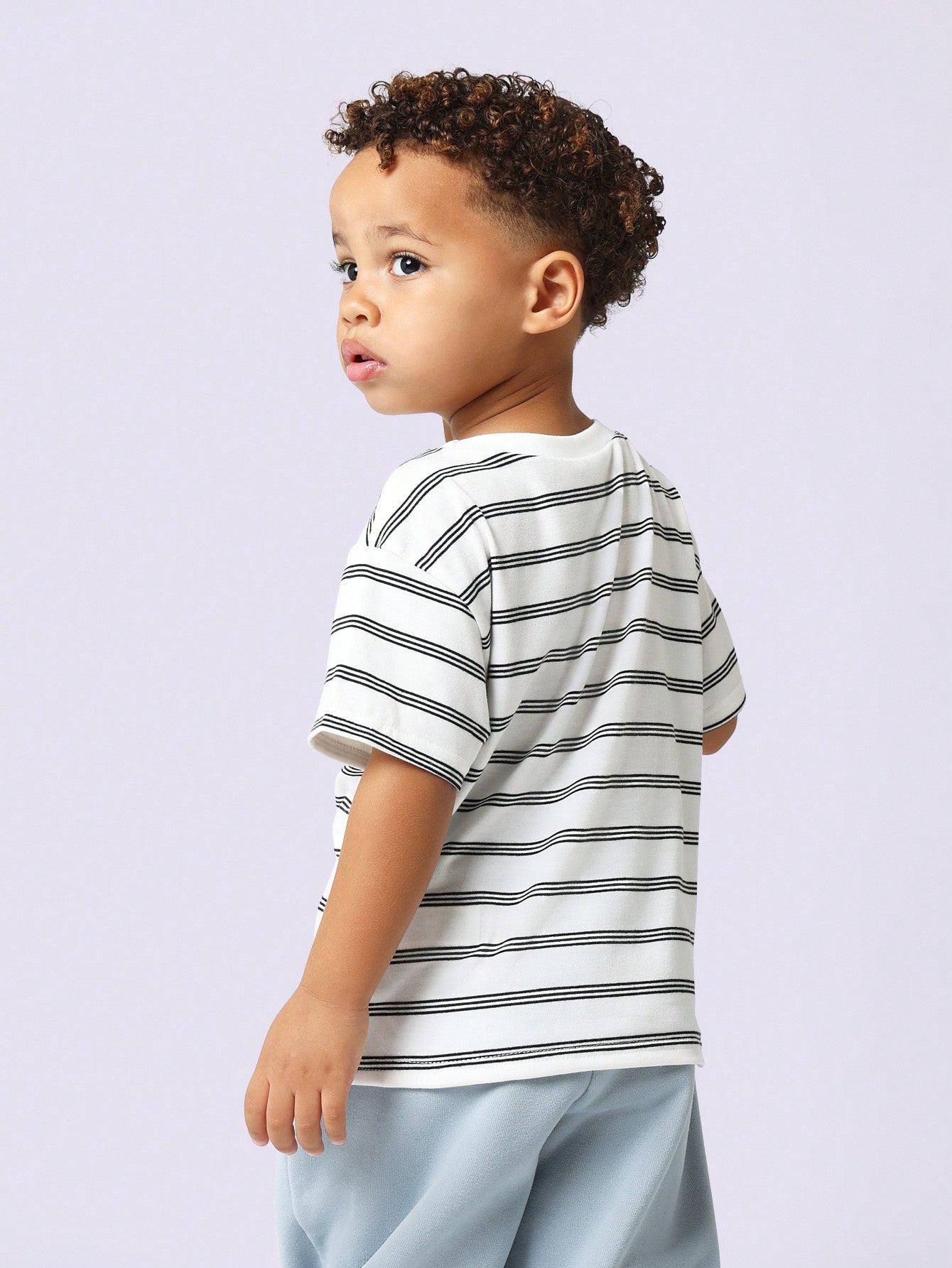 Young Boys Comfy Regular Short Sleeve Stripe T-Shirt