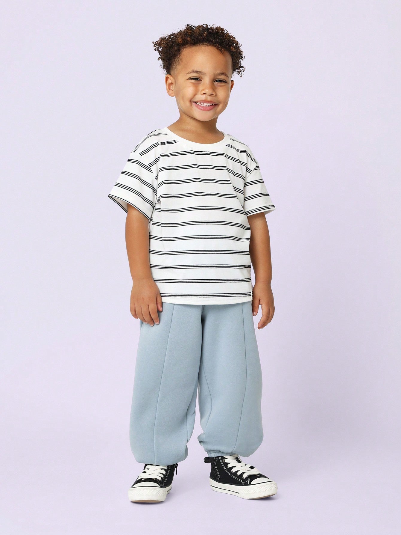 Young Boys Comfy Regular Short Sleeve Stripe T-Shirt