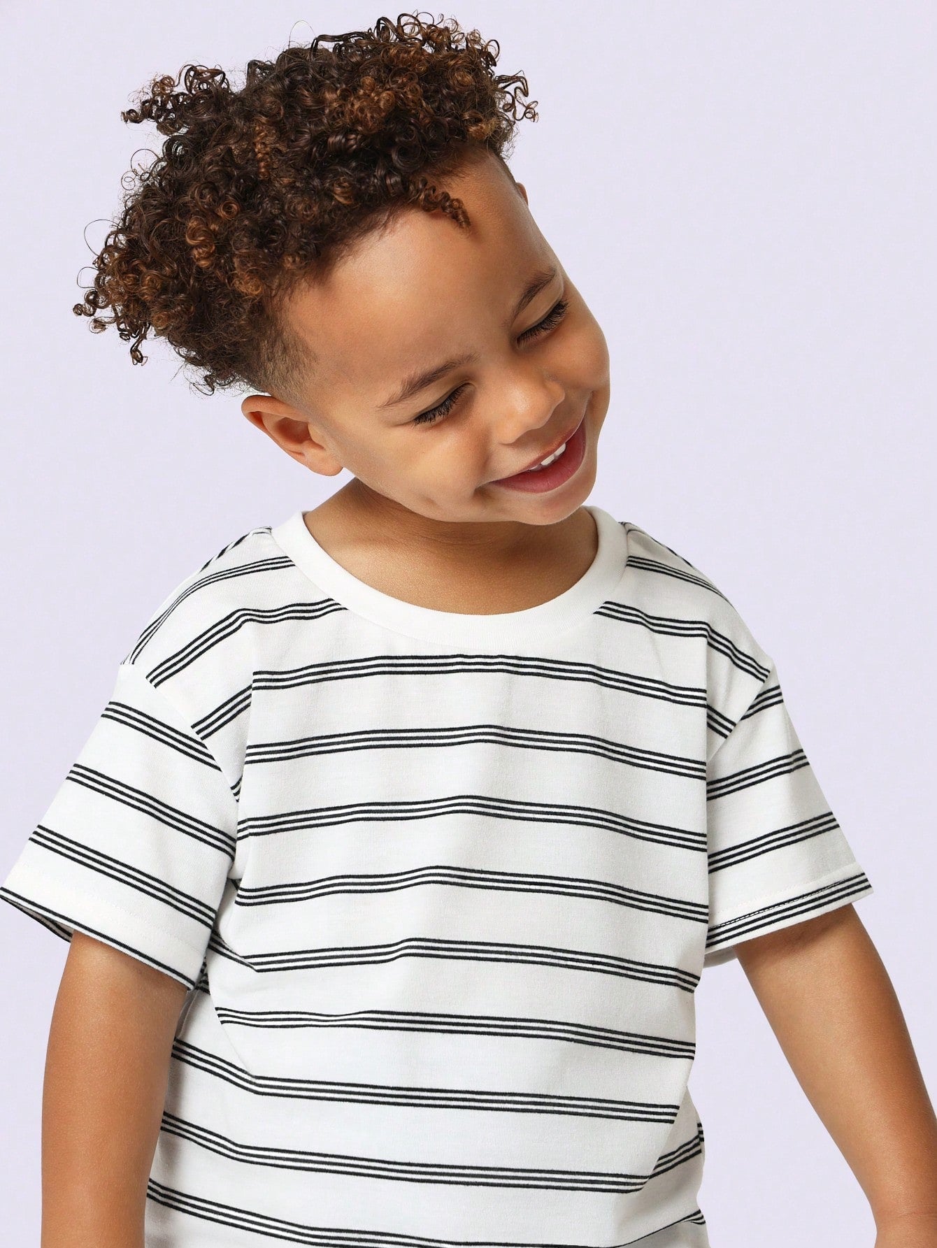 Young Boys Comfy Regular Short Sleeve Stripe T-Shirt