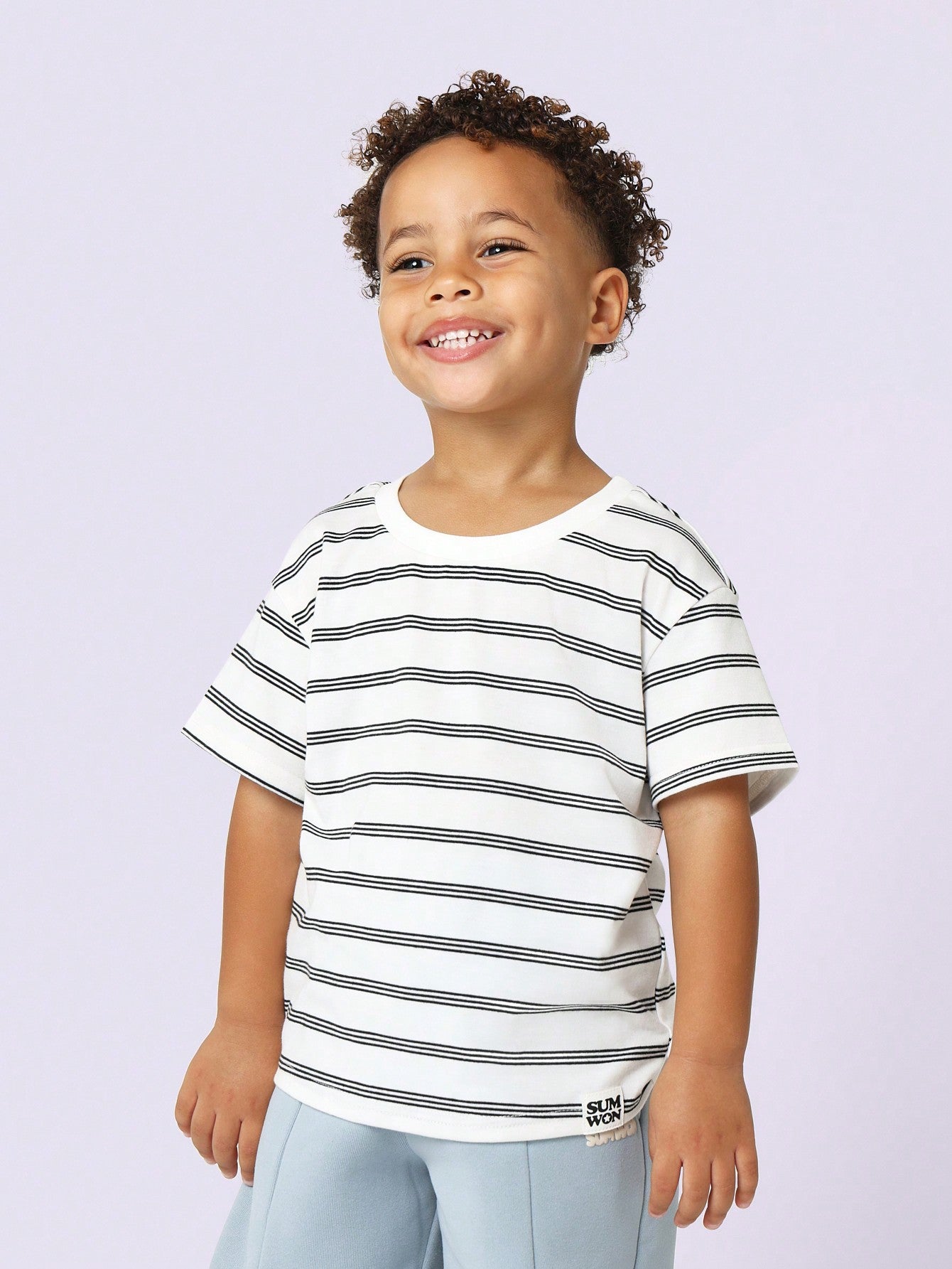 Young Boys Comfy Regular Short Sleeve Stripe T-Shirt