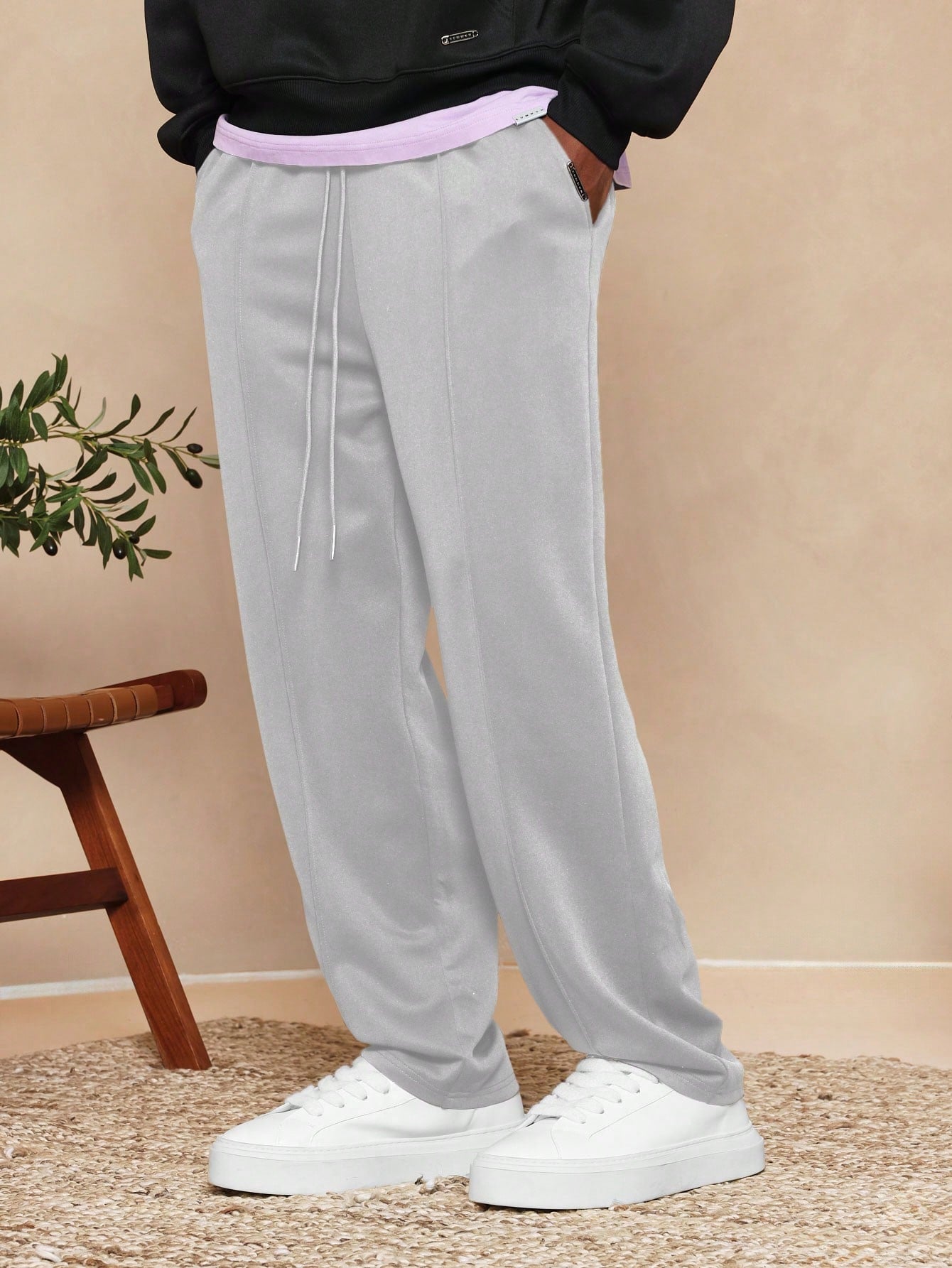 Straight Fit Essential Jogger With Pintuck Detail