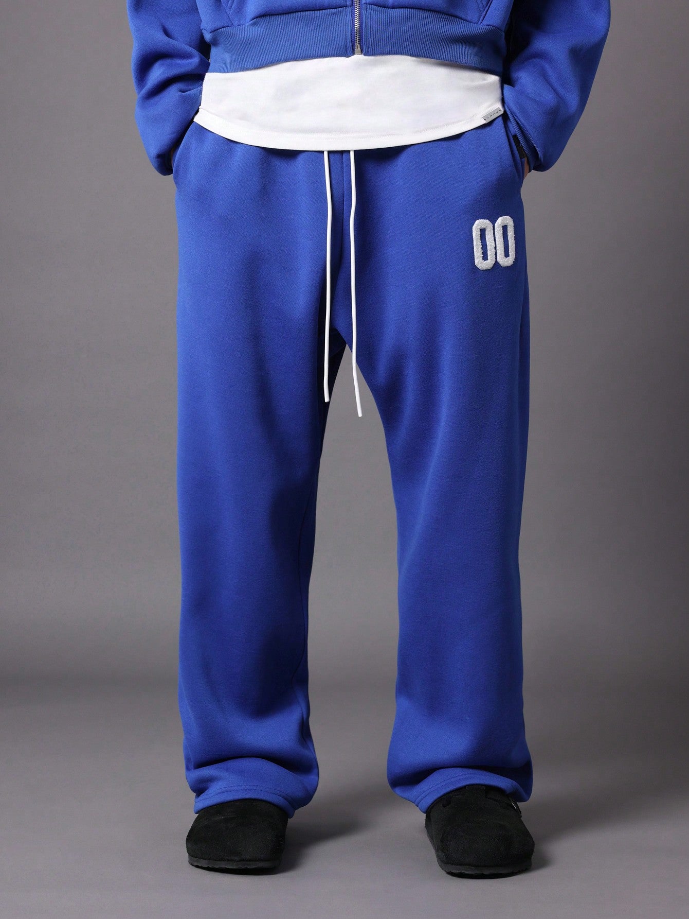 Crop Fit Hoodie And Straight Leg Drop Crotch Jogger 2 Piece Set