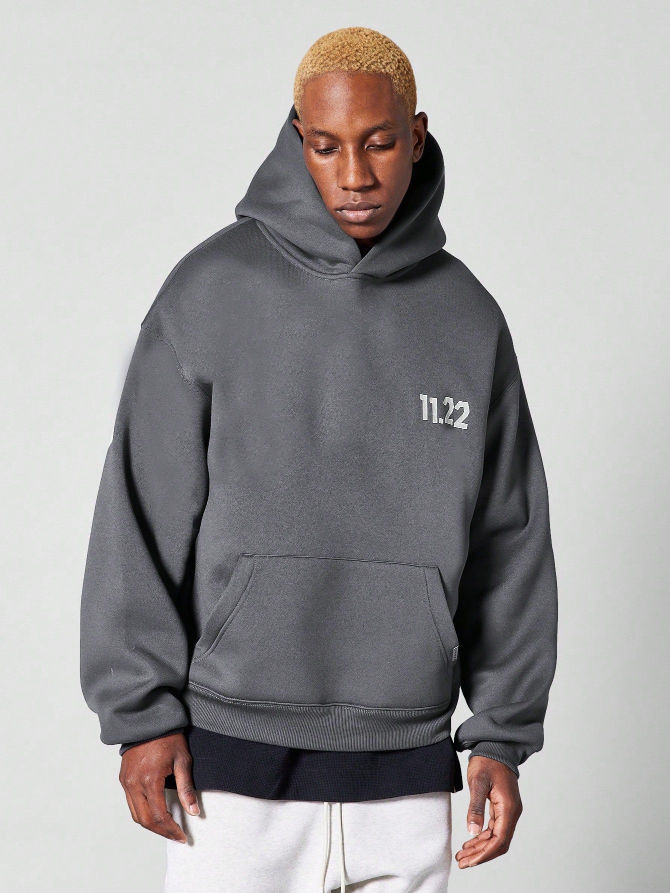 Plus Size Overhead Essential Hoodie With Tape Graphic Print