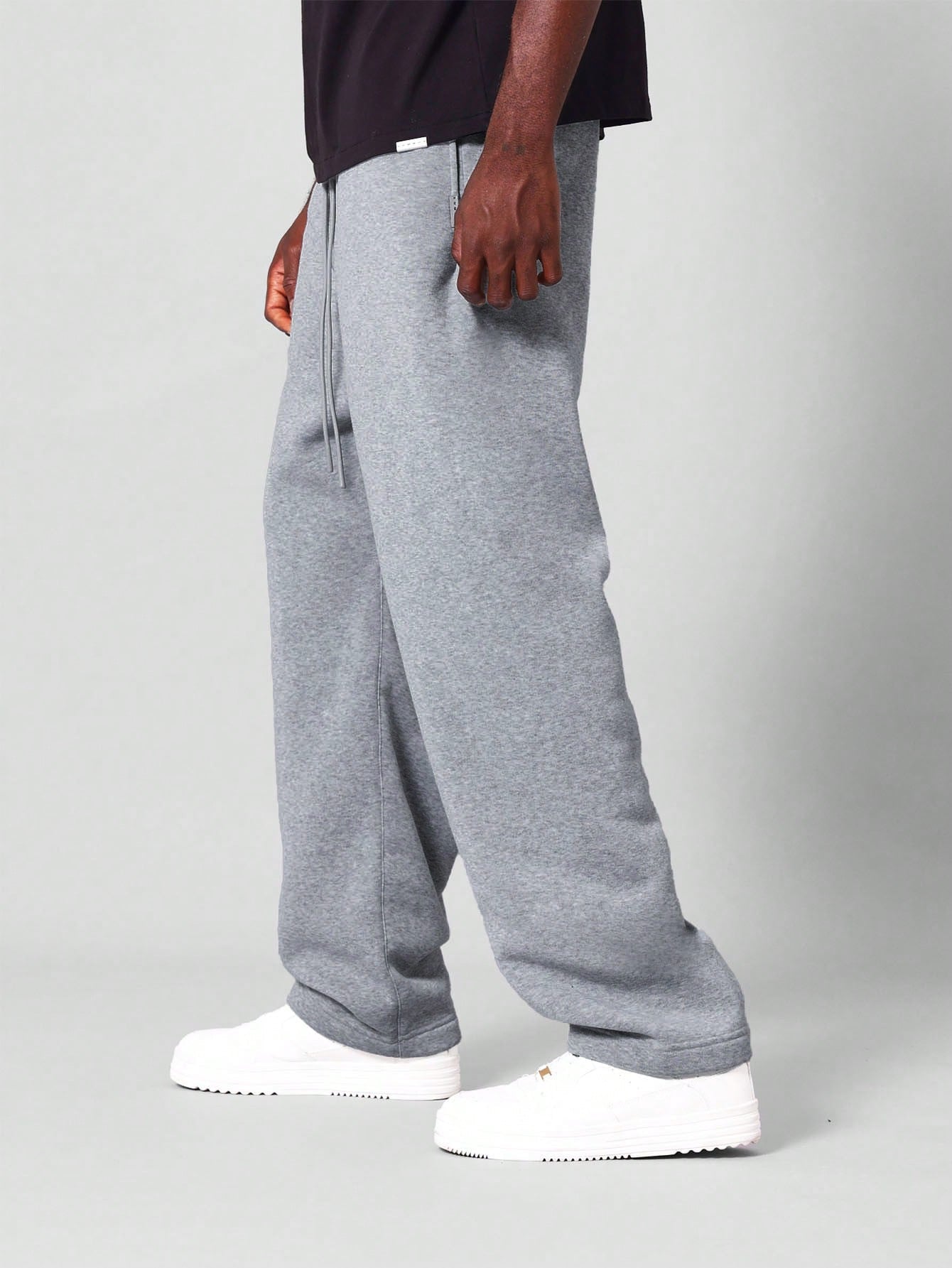 Plus Size Straight Fit Essential Drop Crotch Sweatpants