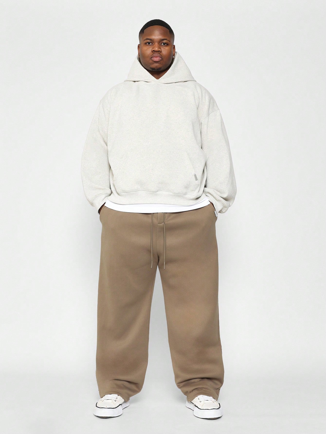 Plus Size Straight Fit Drop Crotch Sweatpants