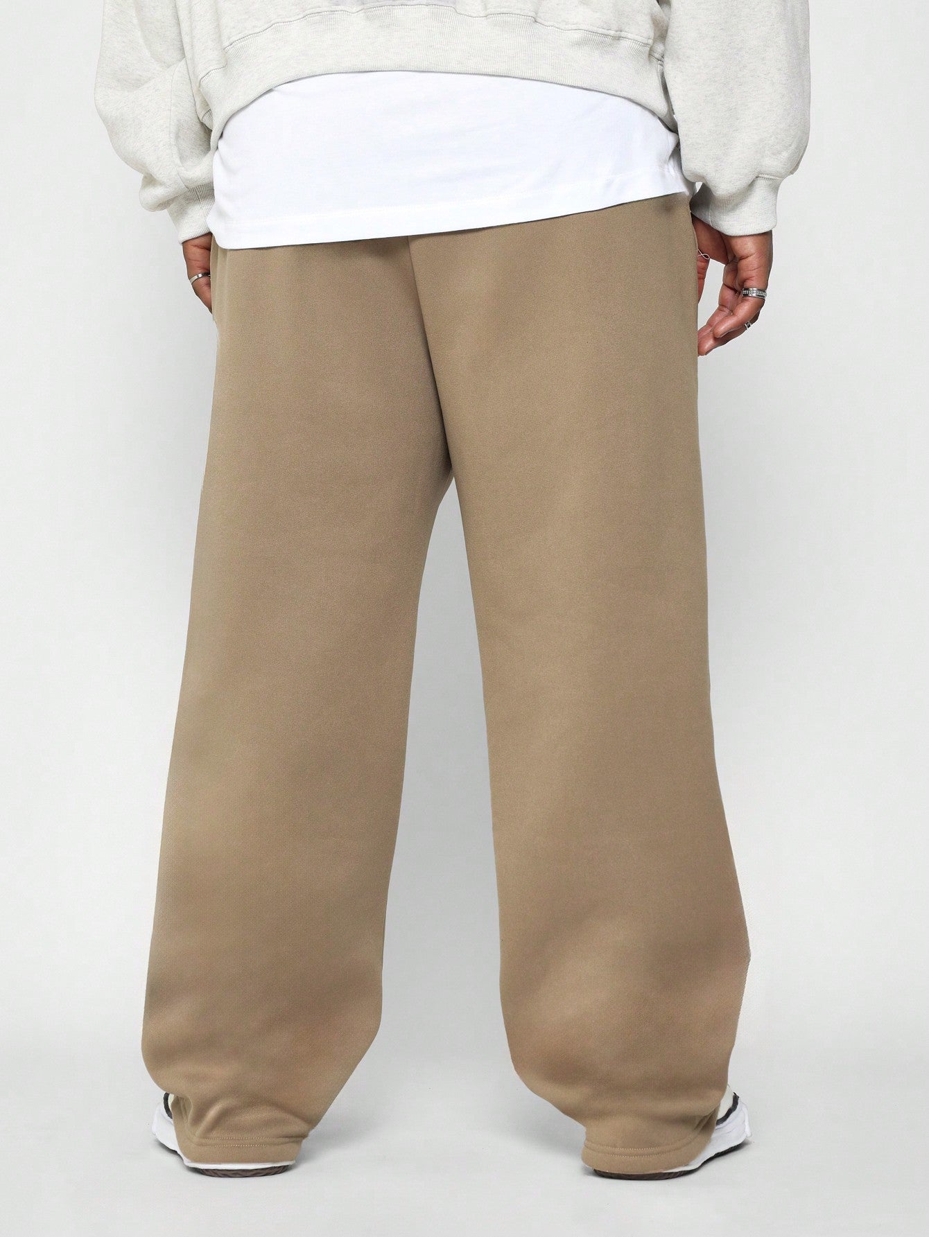 Plus Size Straight Fit Drop Crotch Sweatpants