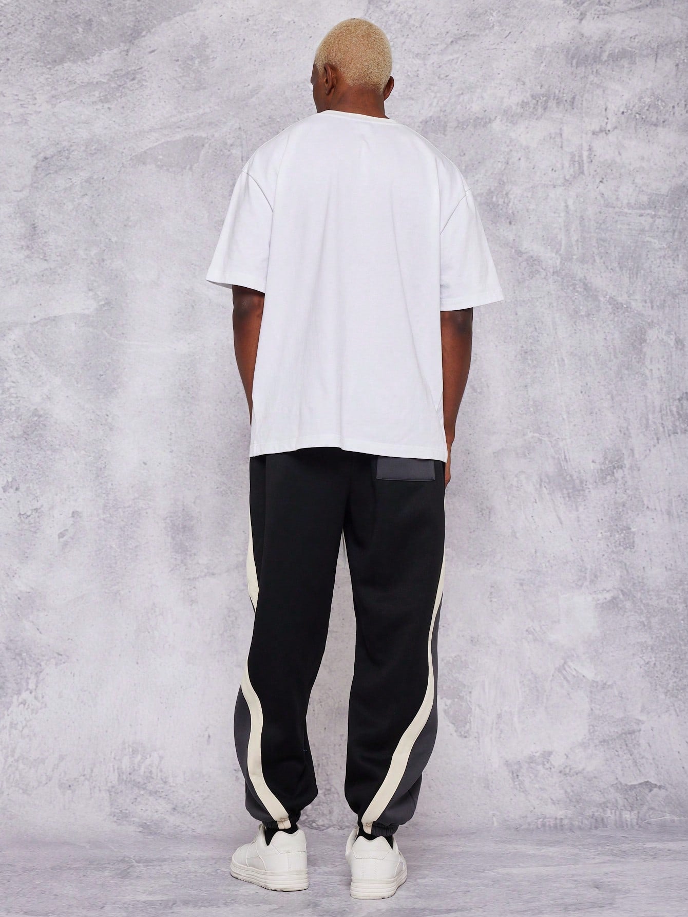 Loose Fit Baggy Joggers With Contrast Panels