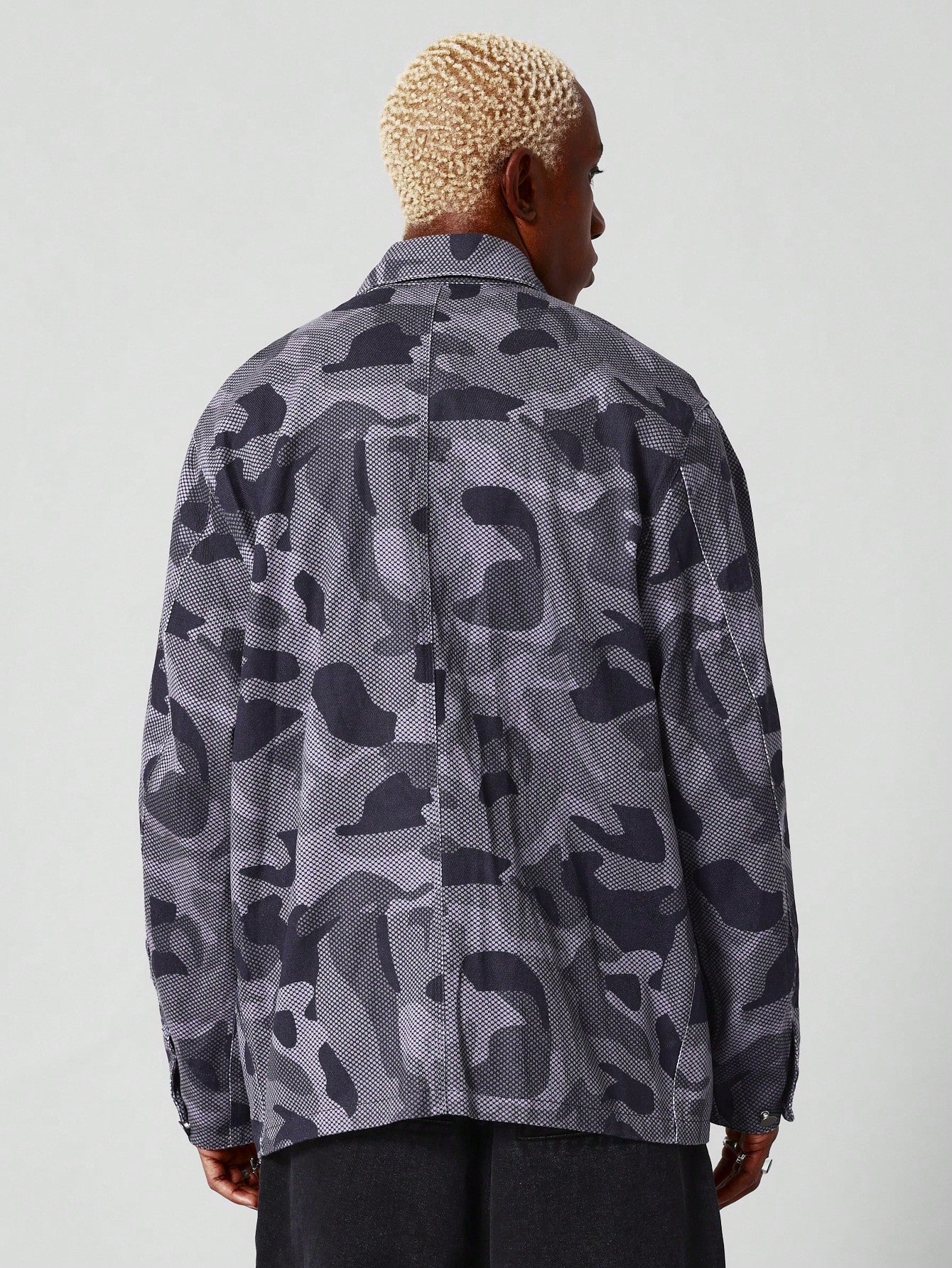 Chore Jacket With Camo Print