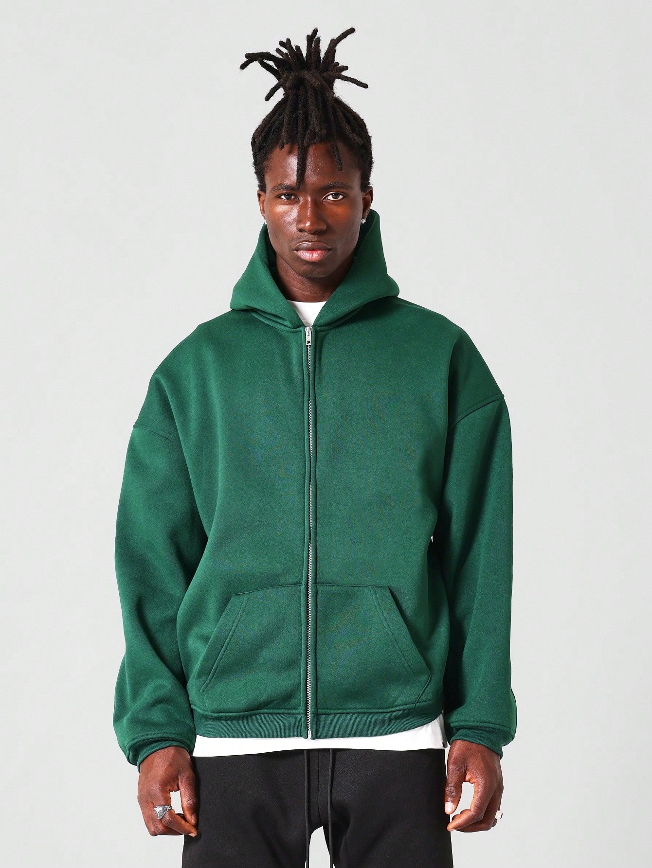 Regular Fit Essential Zip Through Hoodie