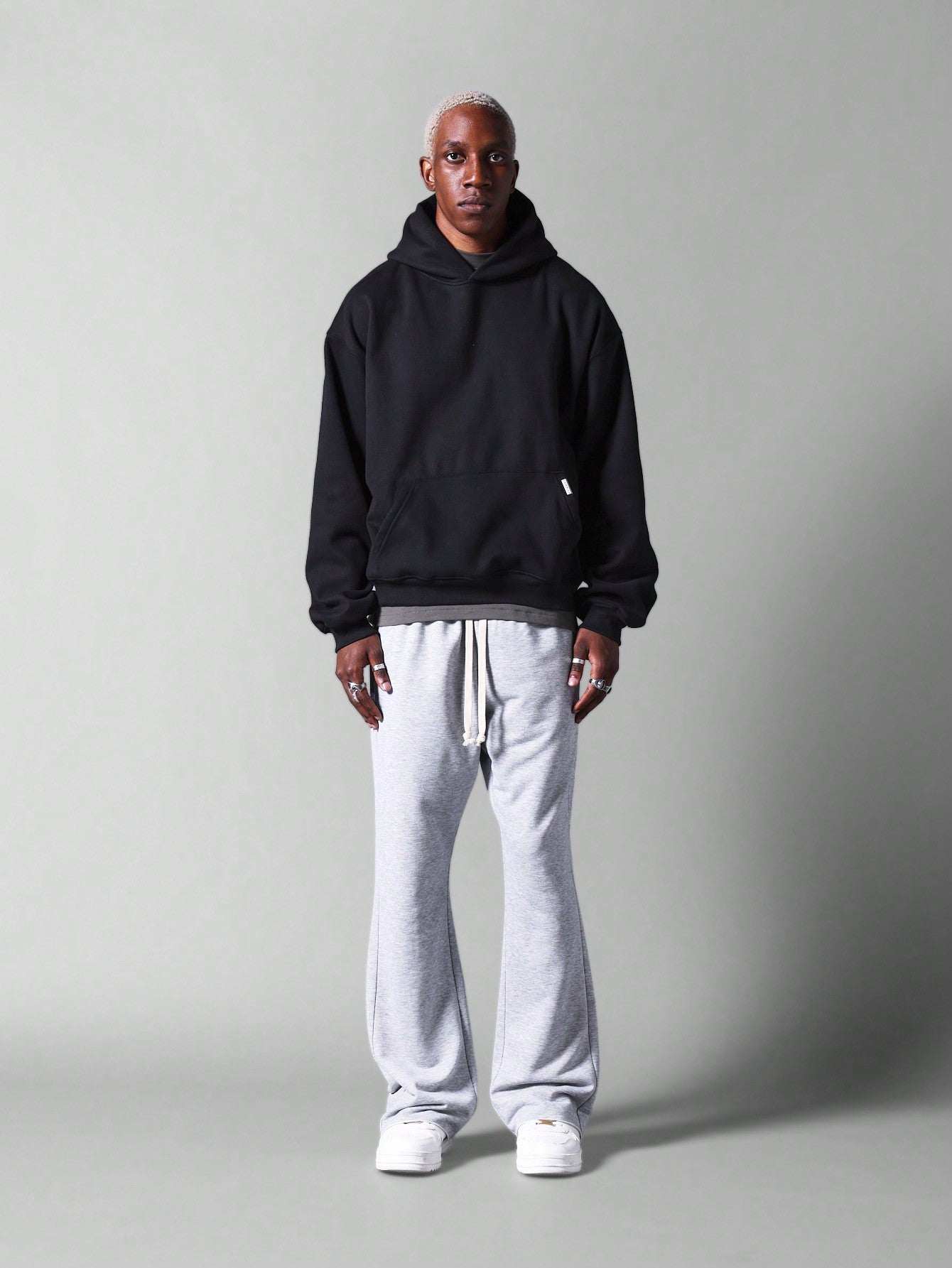 Flare Fit Jogger With Raw Hem