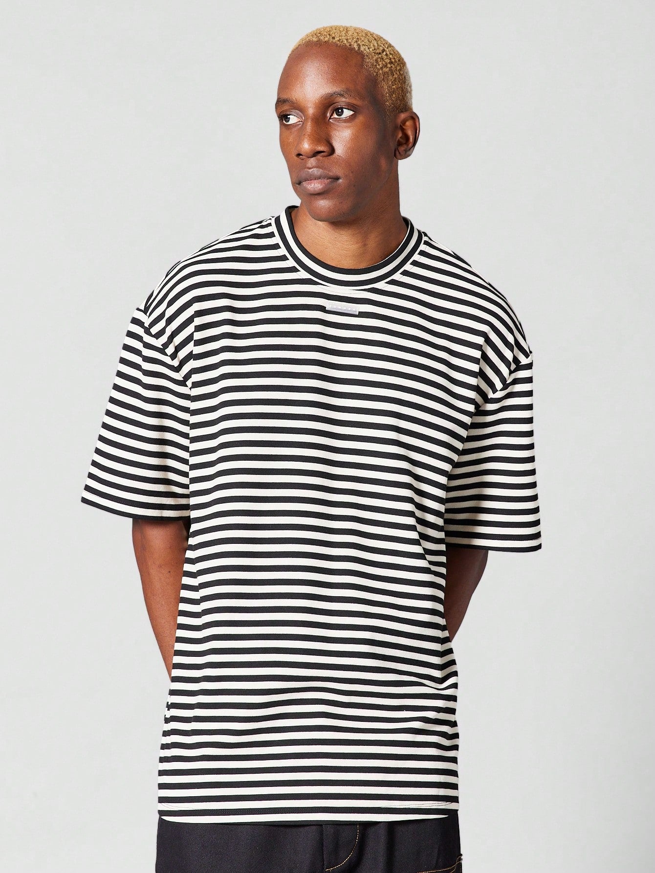 Striped Tee With Badge