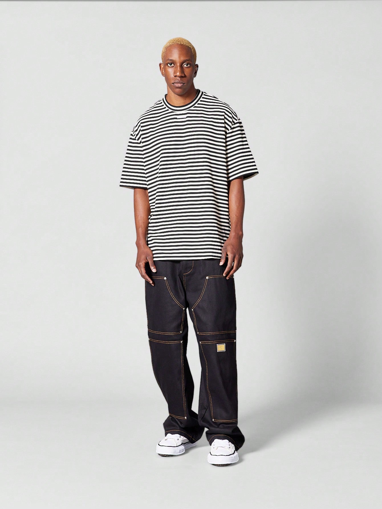 Striped Tee With Badge