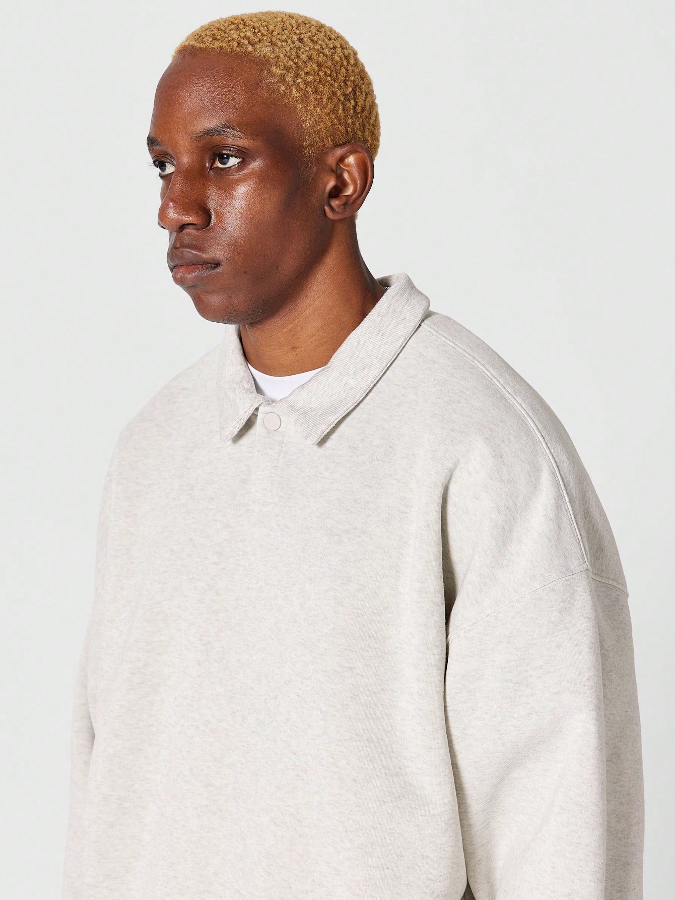 Oversized Fit Essential Polo Sweatshirt