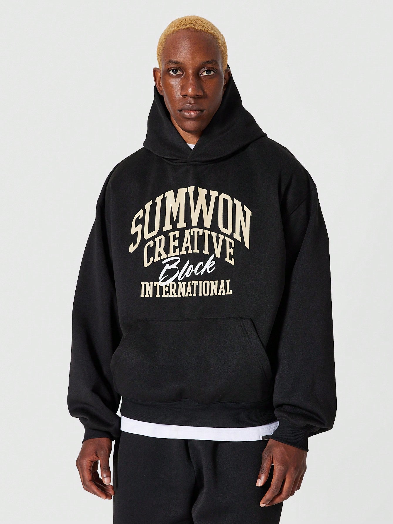 Overhead Hoodie With Front Print