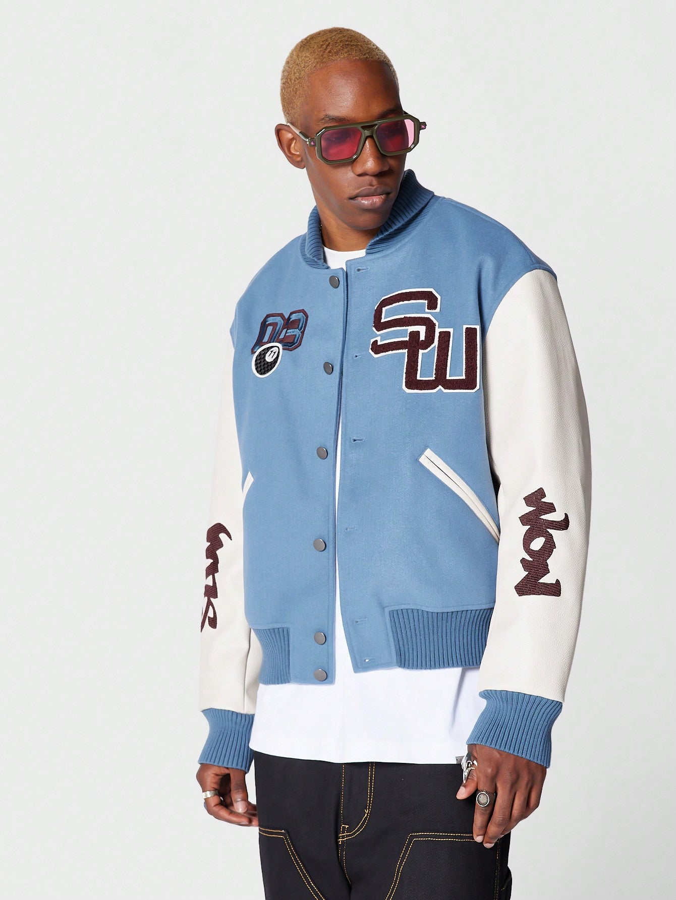 Badged Wool Varsity Jacket