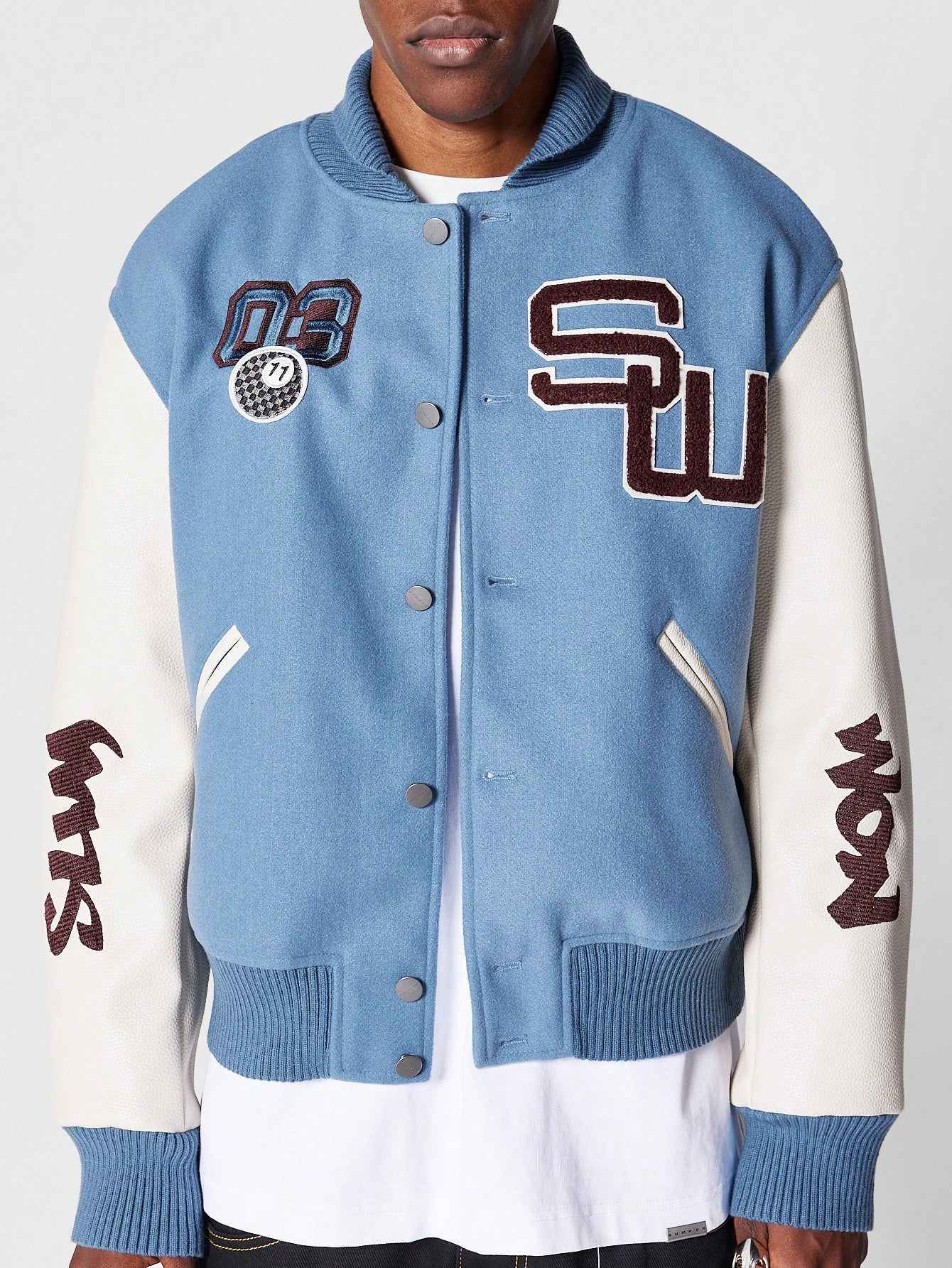 Badged Wool Varsity Jacket