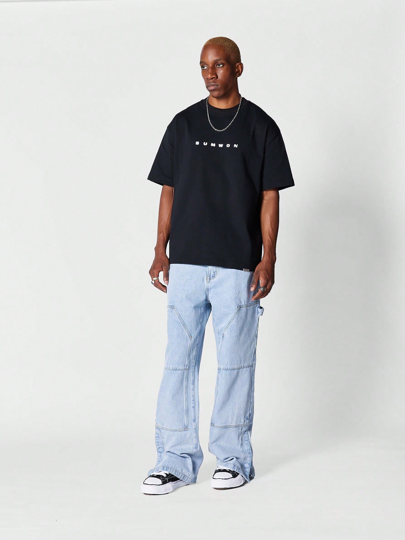 Loose Fit Carpenter Jean With Split Hem