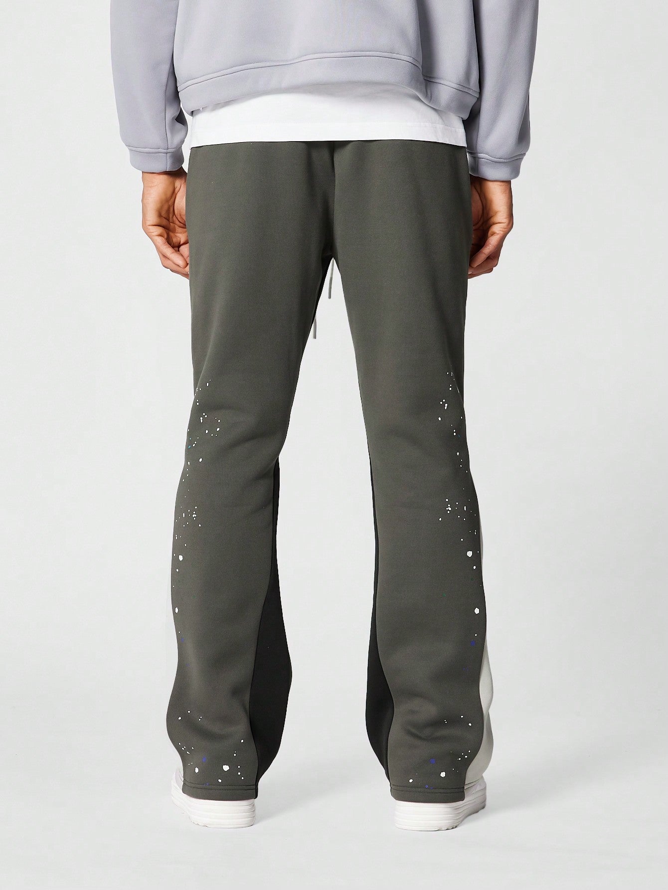 Flare Fit Jogger With Paint Print