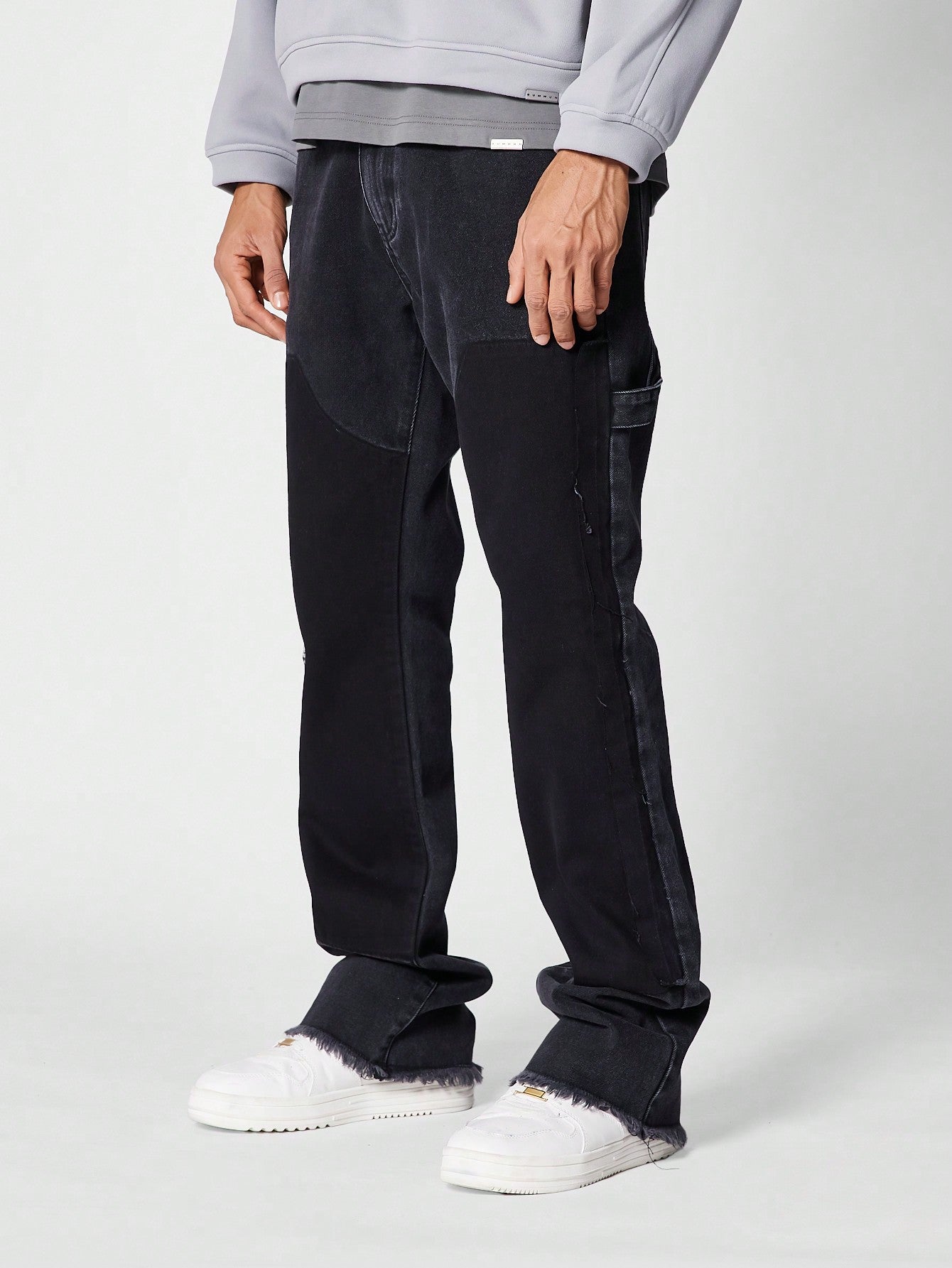 Flare Fit Workwear Jean With Contrast Panel