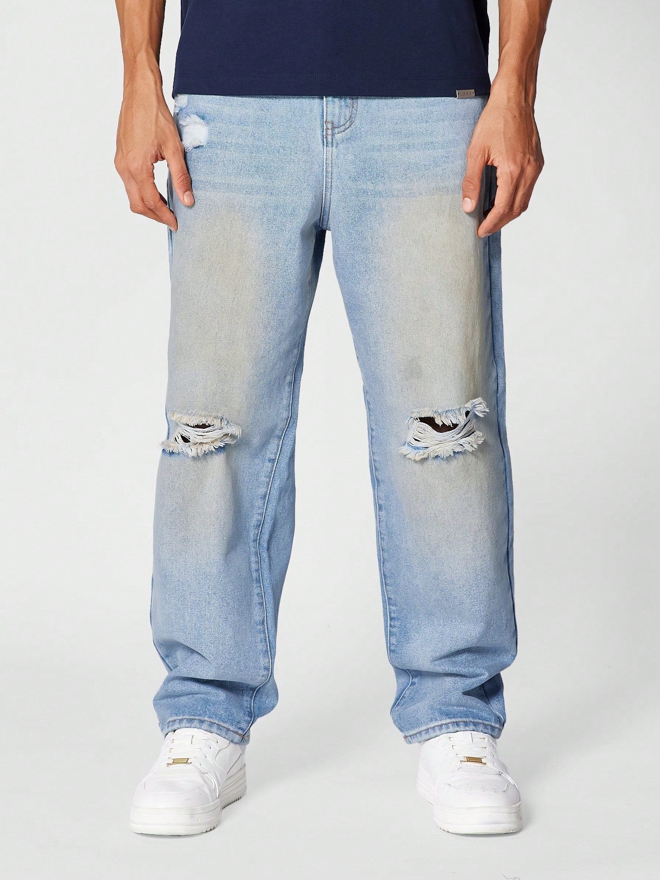 Loose Fit Distressed Jean