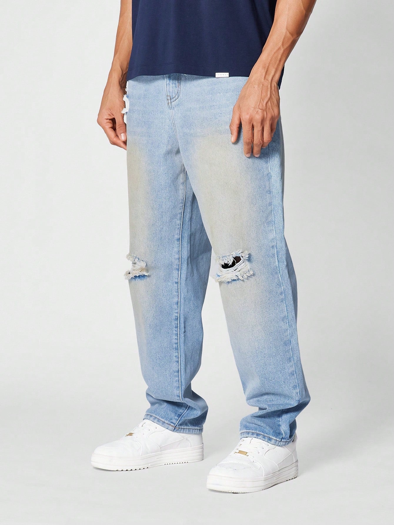 Loose Fit Distressed Jean