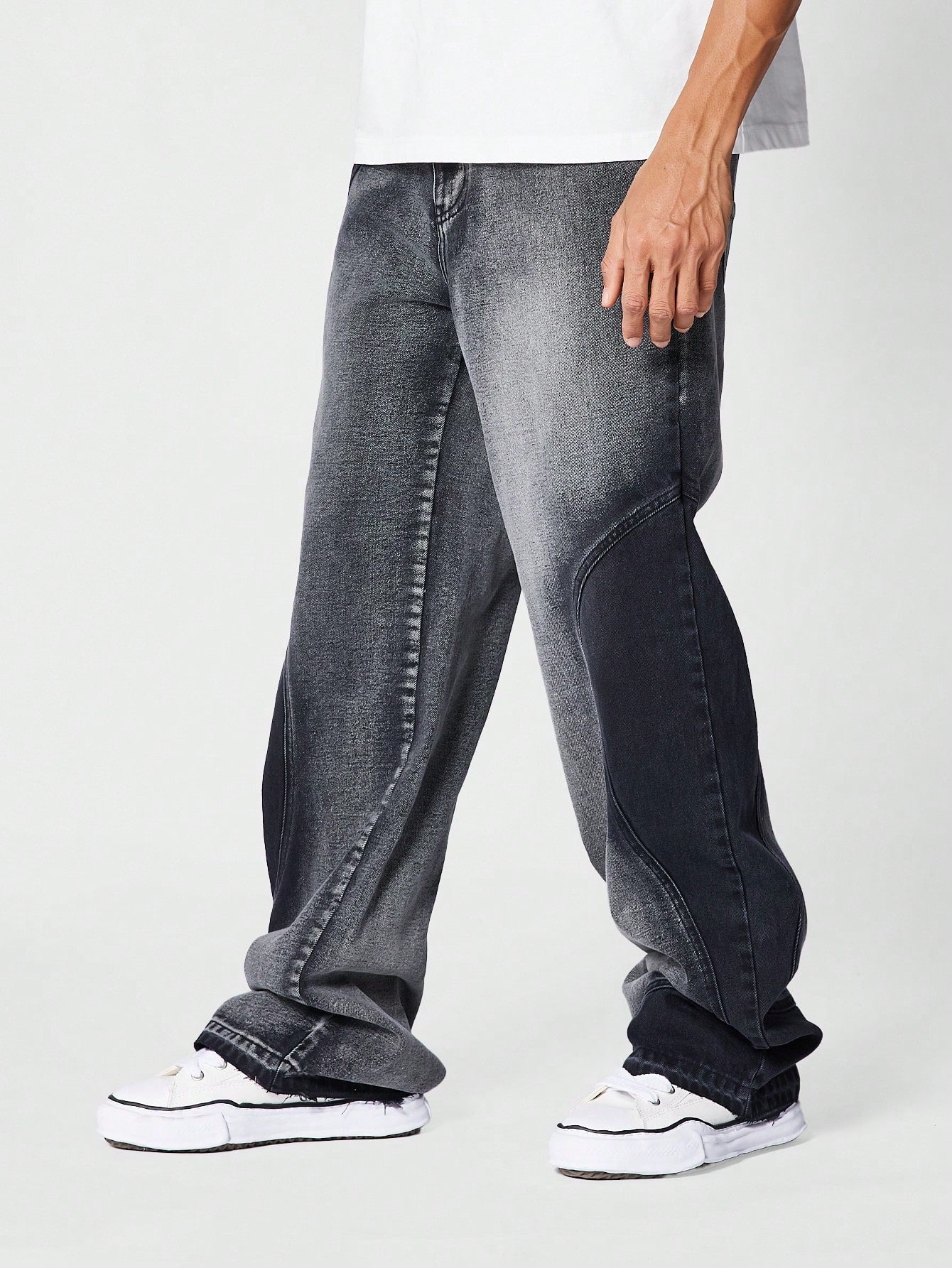 Straight Fit Jean With Curve Panels