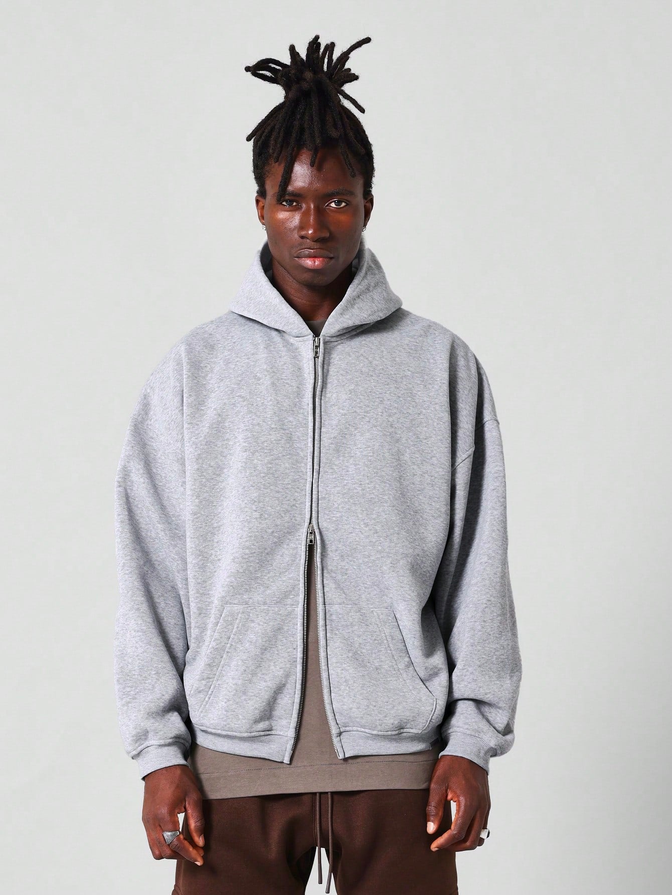 Regular Fit Essential Zip Through Hoodie