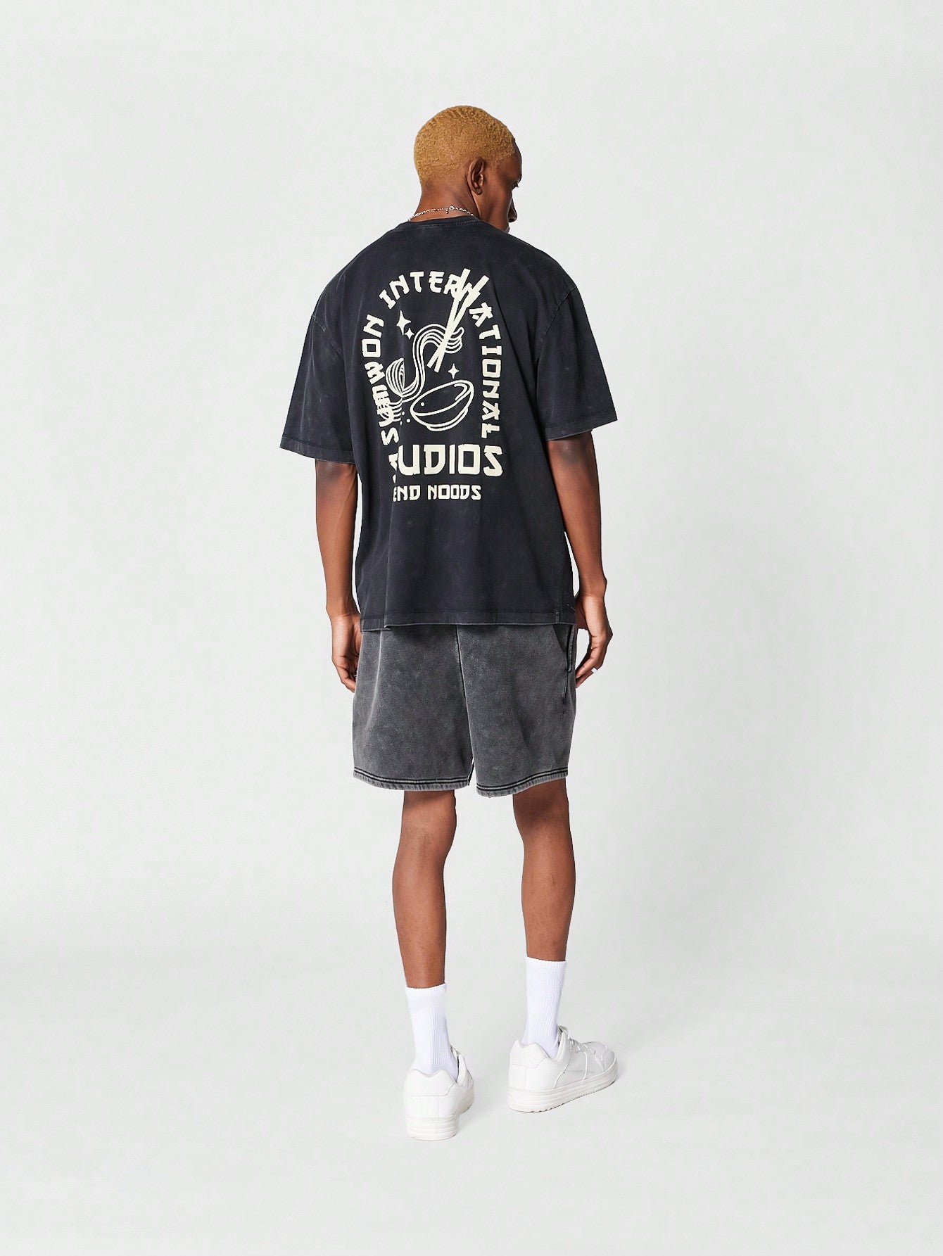 Oversized Fit Tee With Front Embroidery