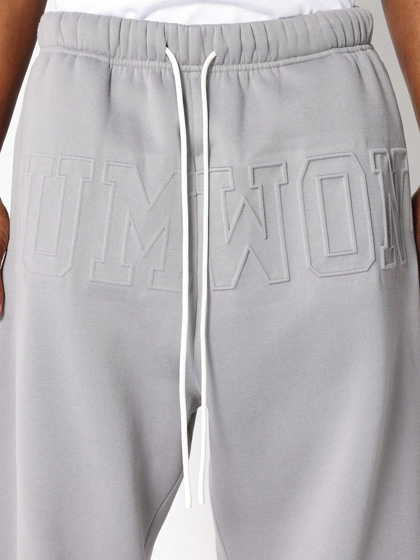 Drop Crotch Jogger With Embossing