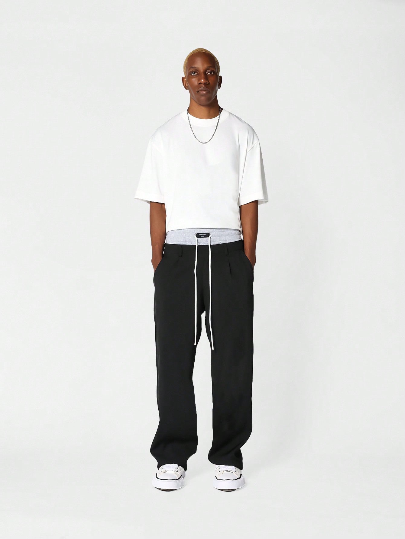 Loose Fit Pleated Trouser With Double Waistband College Ready