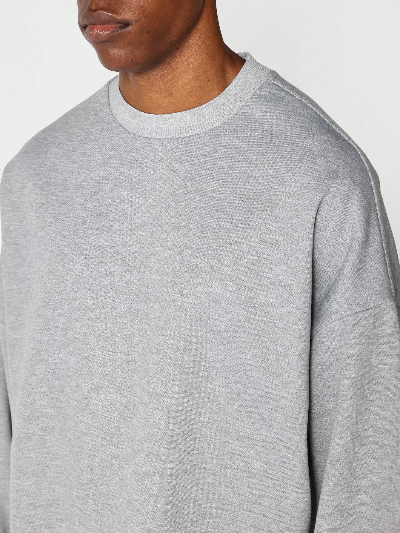 Cropped Crew Neck Sweatshirt