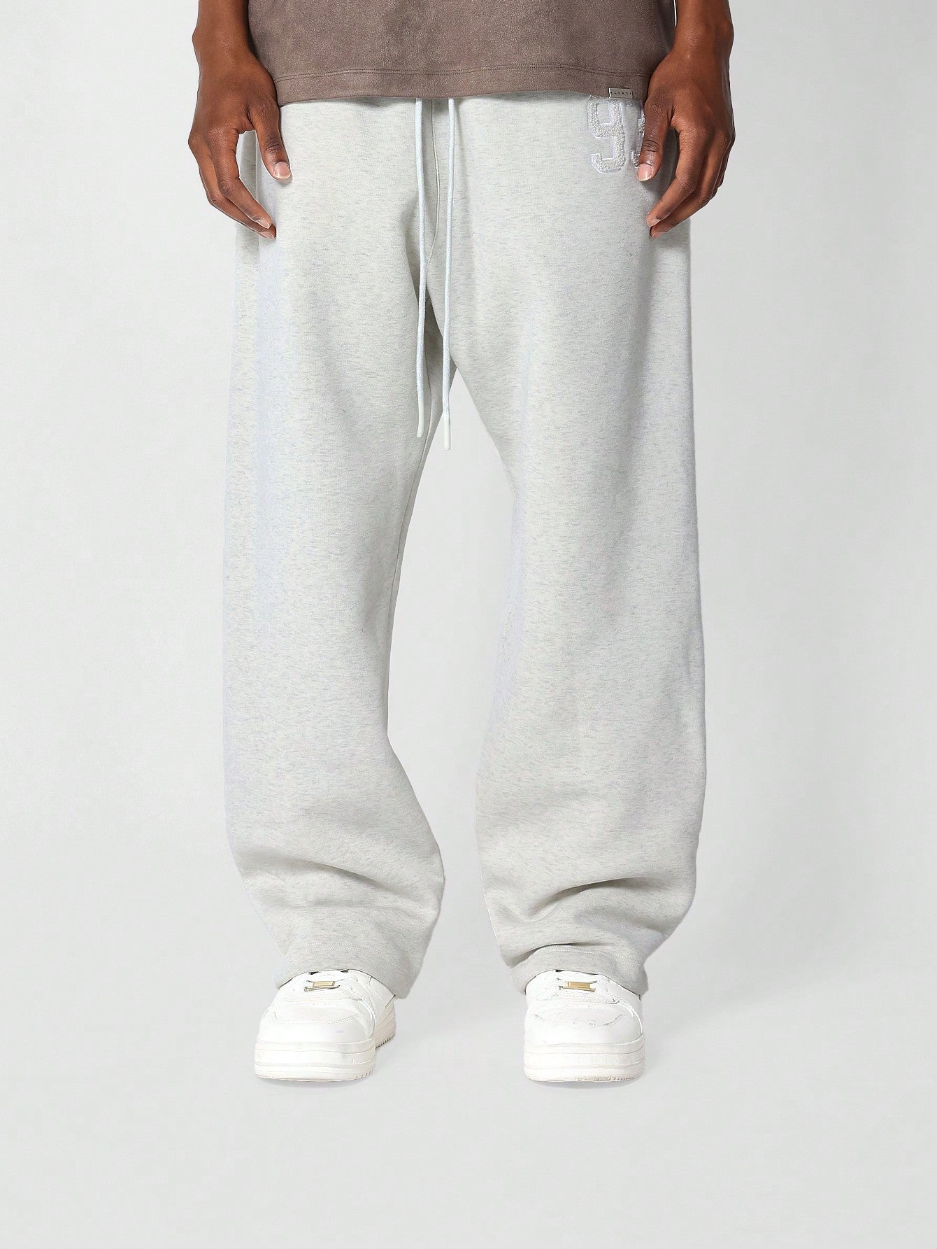 Drop Crotch Jogger With Front Applique College Ready