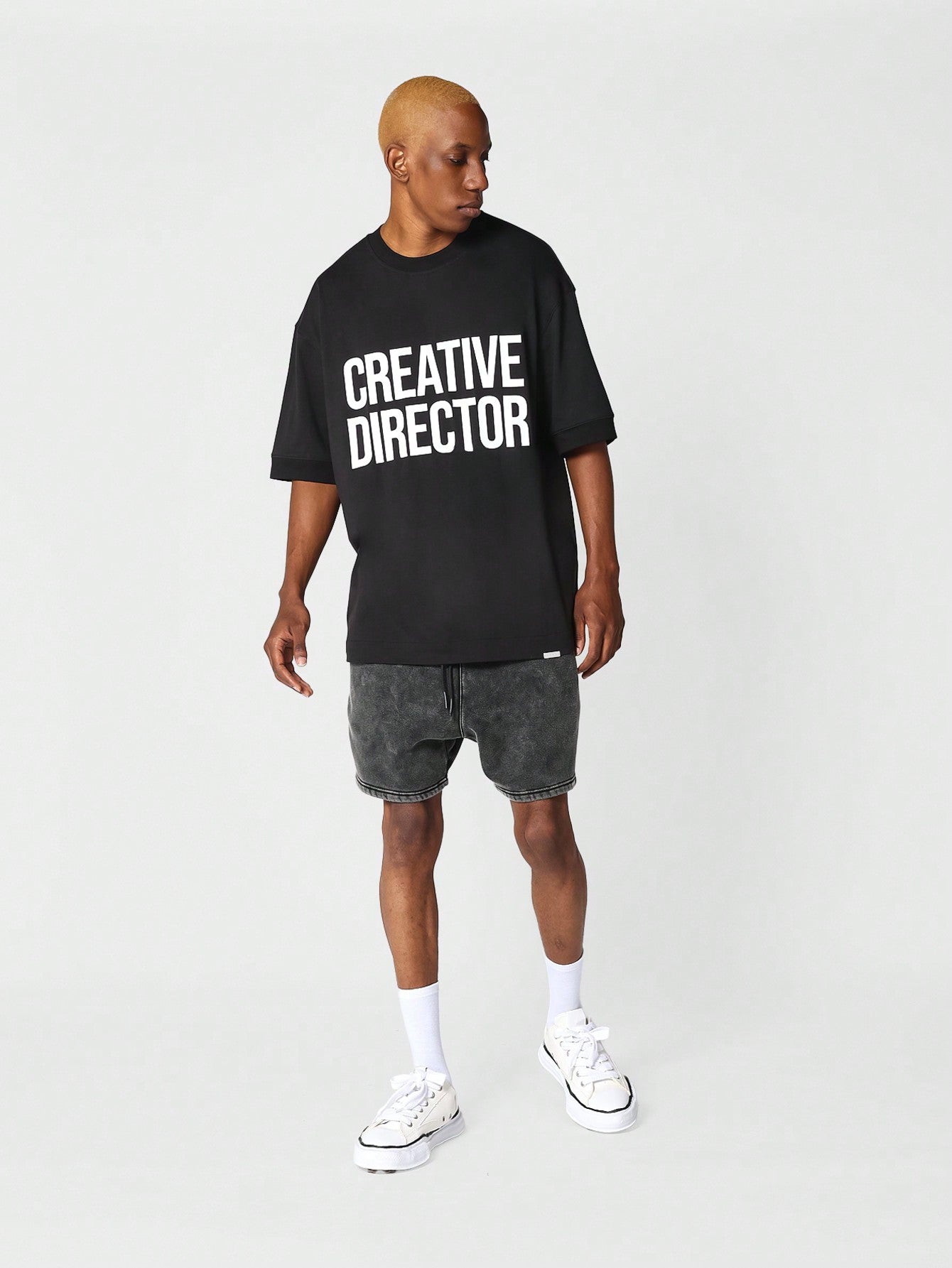 Oversized Fit Tee With Graphic Print