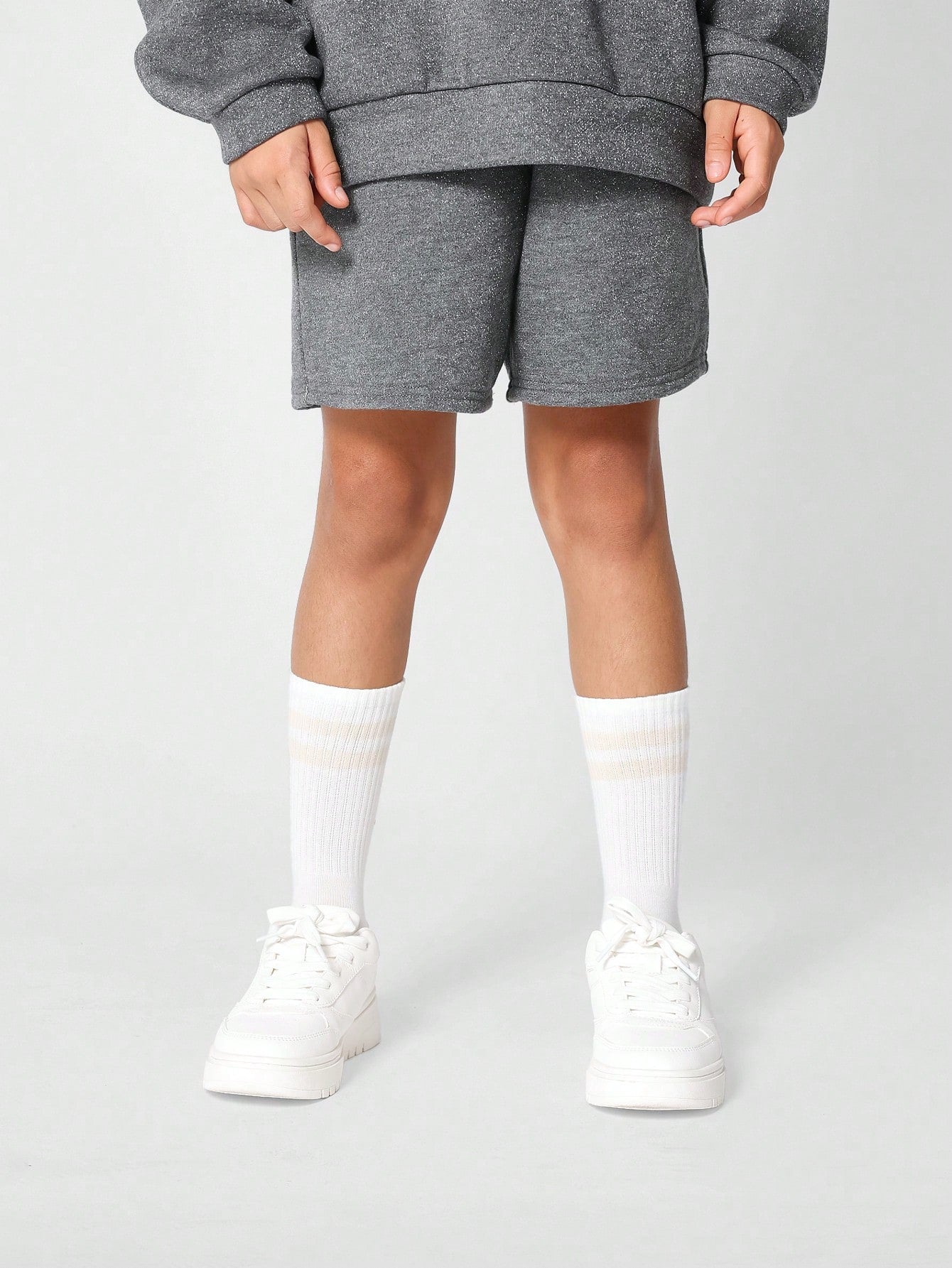 Kids Unisex Drop Crotch Short With Glitter